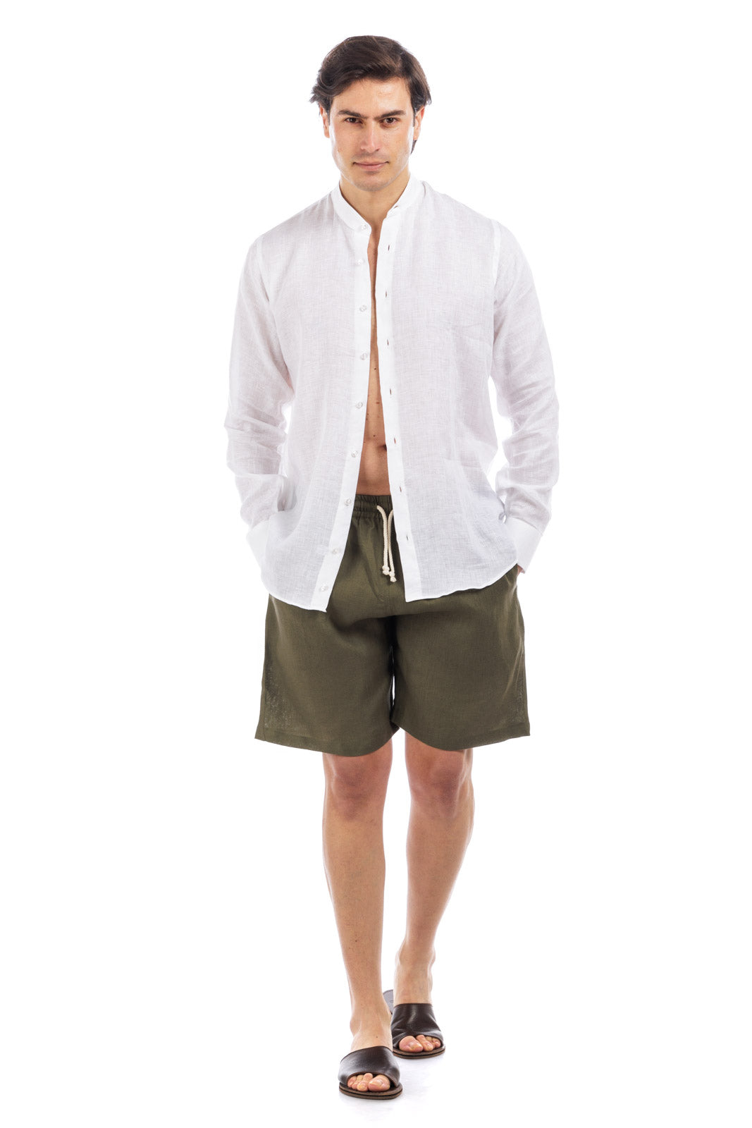 Linen Drawstring Shorts