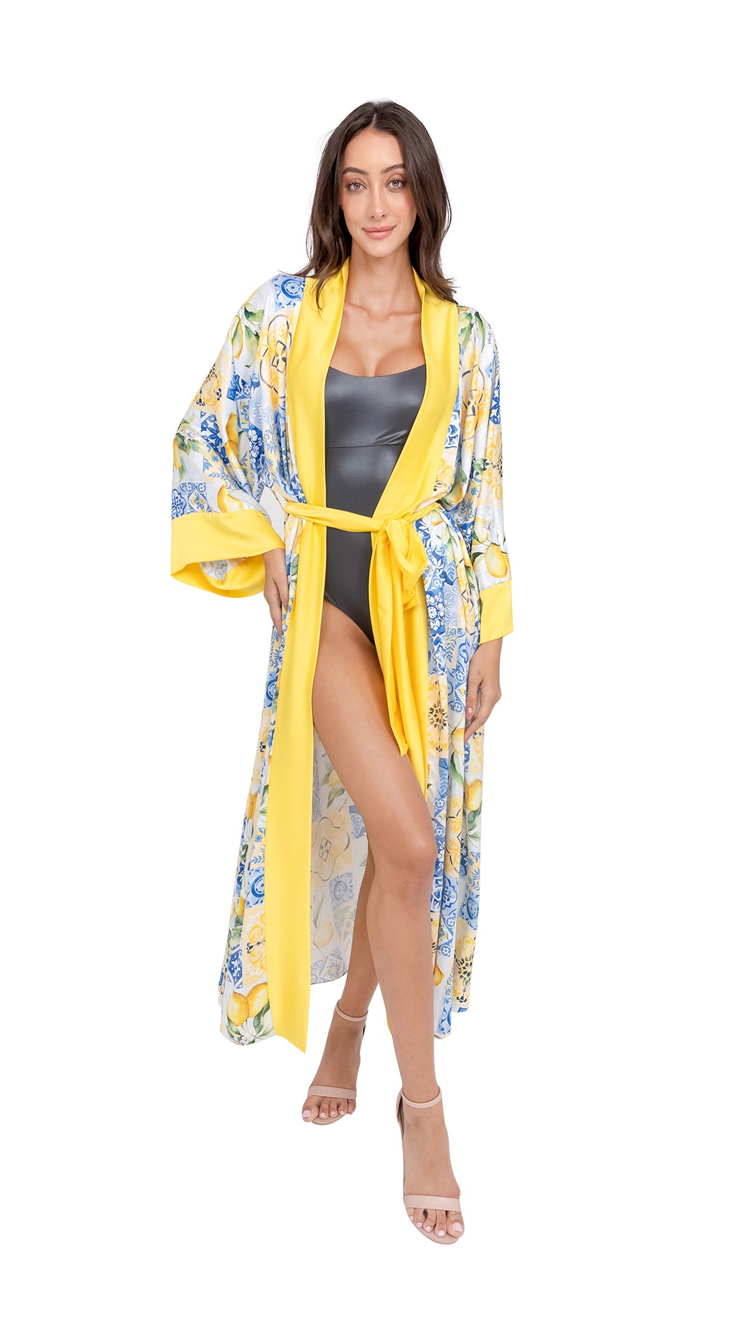 SORRENTO Long Robe with belt