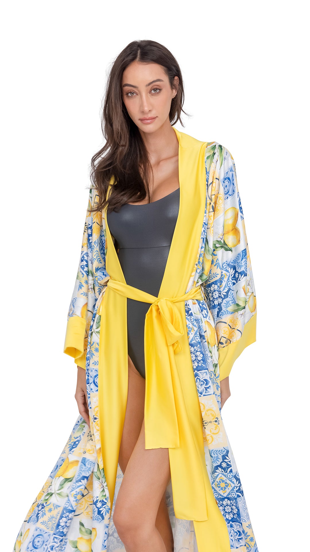 SORRENTO Long Robe with belt