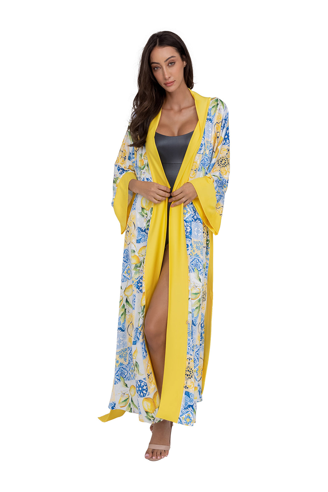 SORRENTO Long Robe with belt