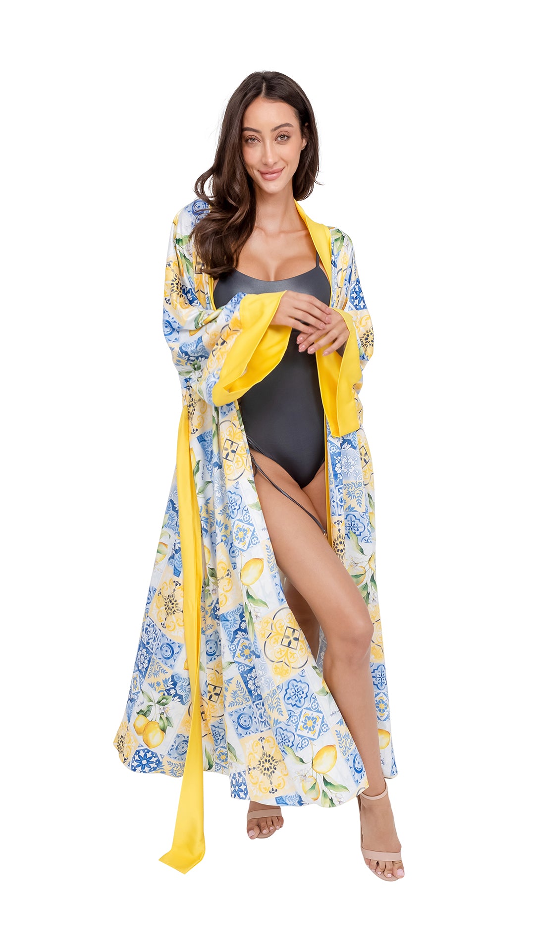 SORRENTO Long Robe with belt