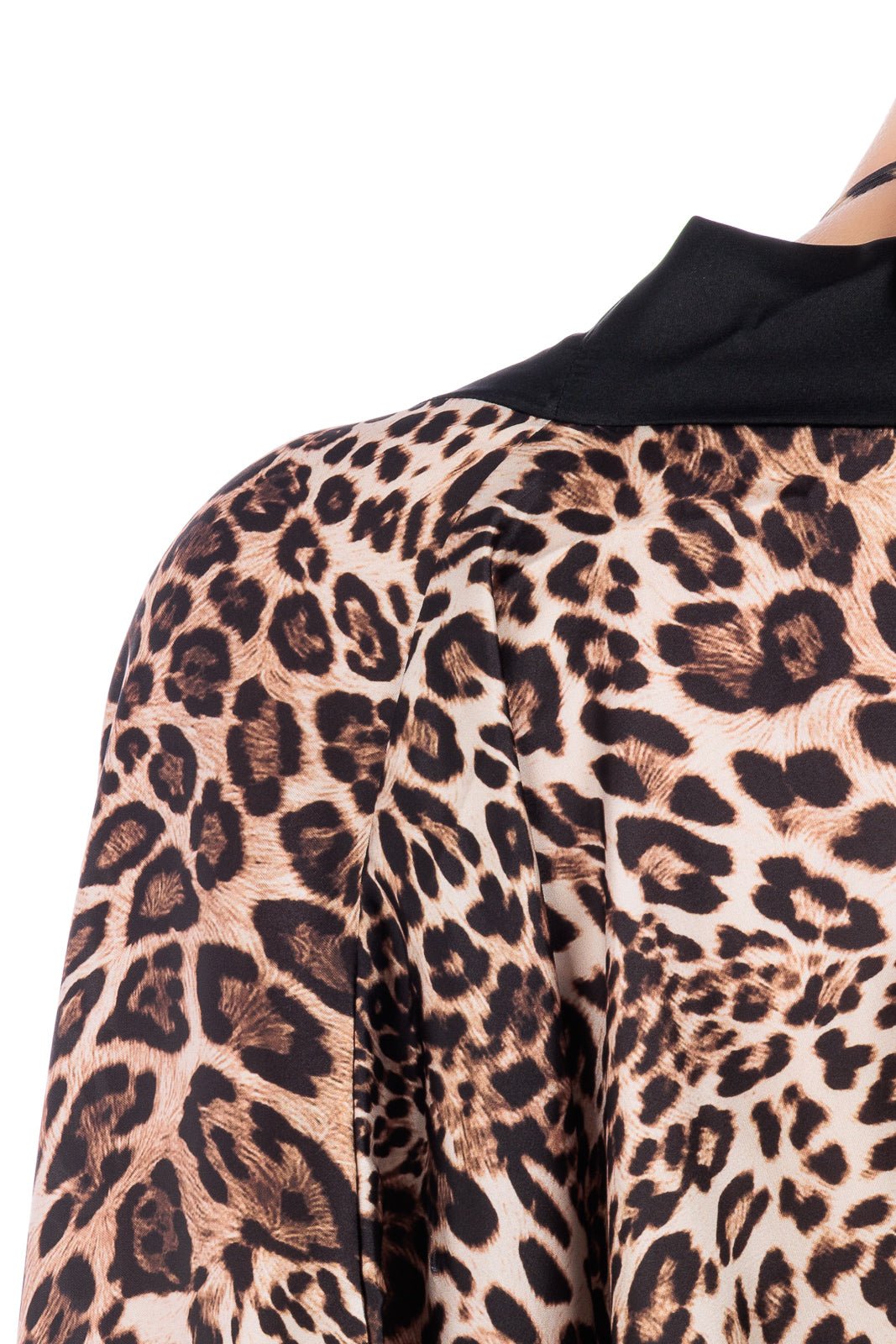 Animalier Silk Long Robe
