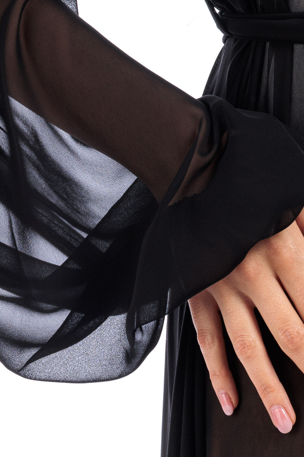 Silk Chiffon Long Robe