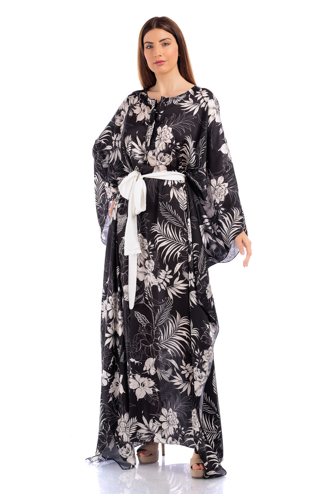 CASSIA Long Silk Kaftan