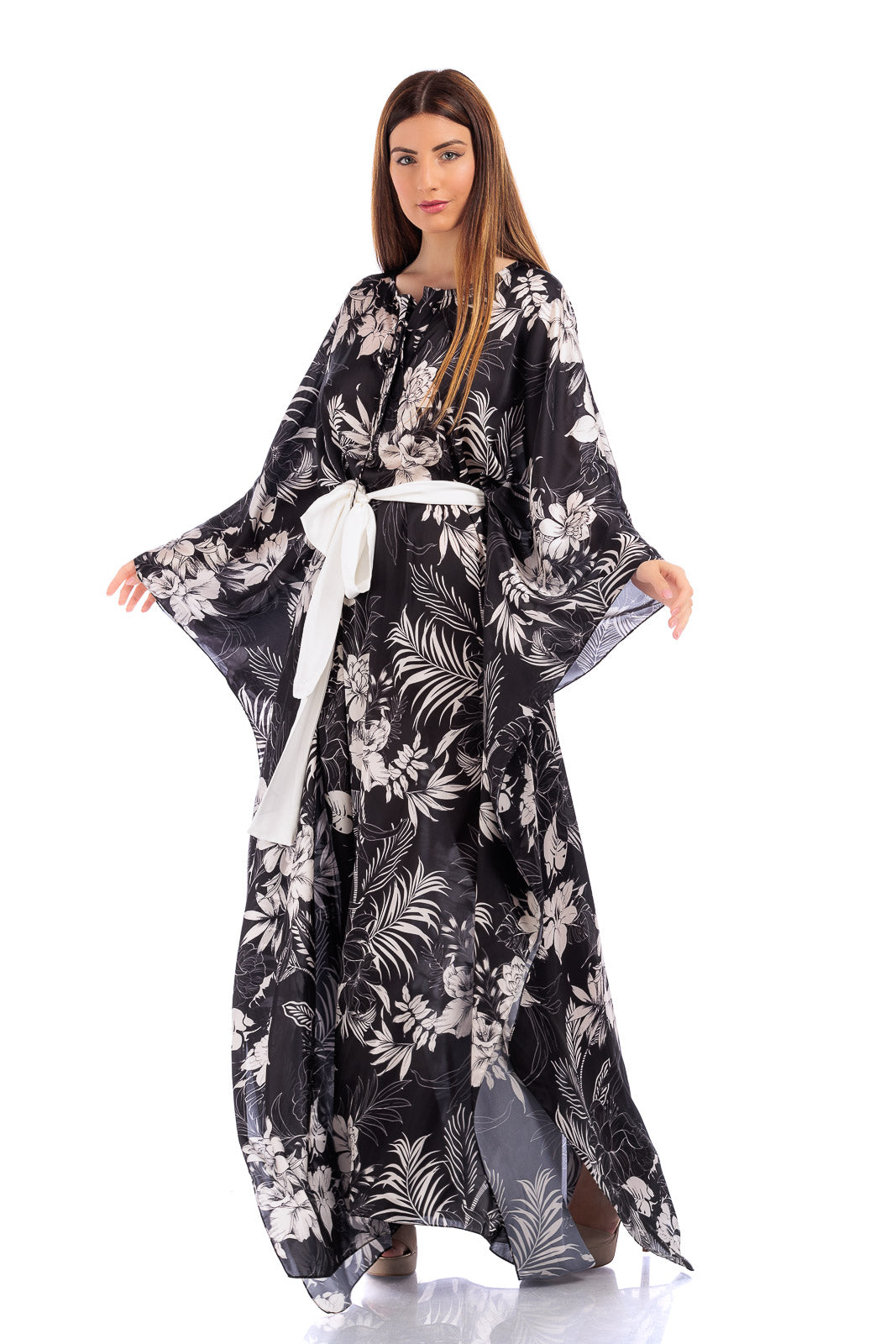 CASSIA Long Silk Kaftan