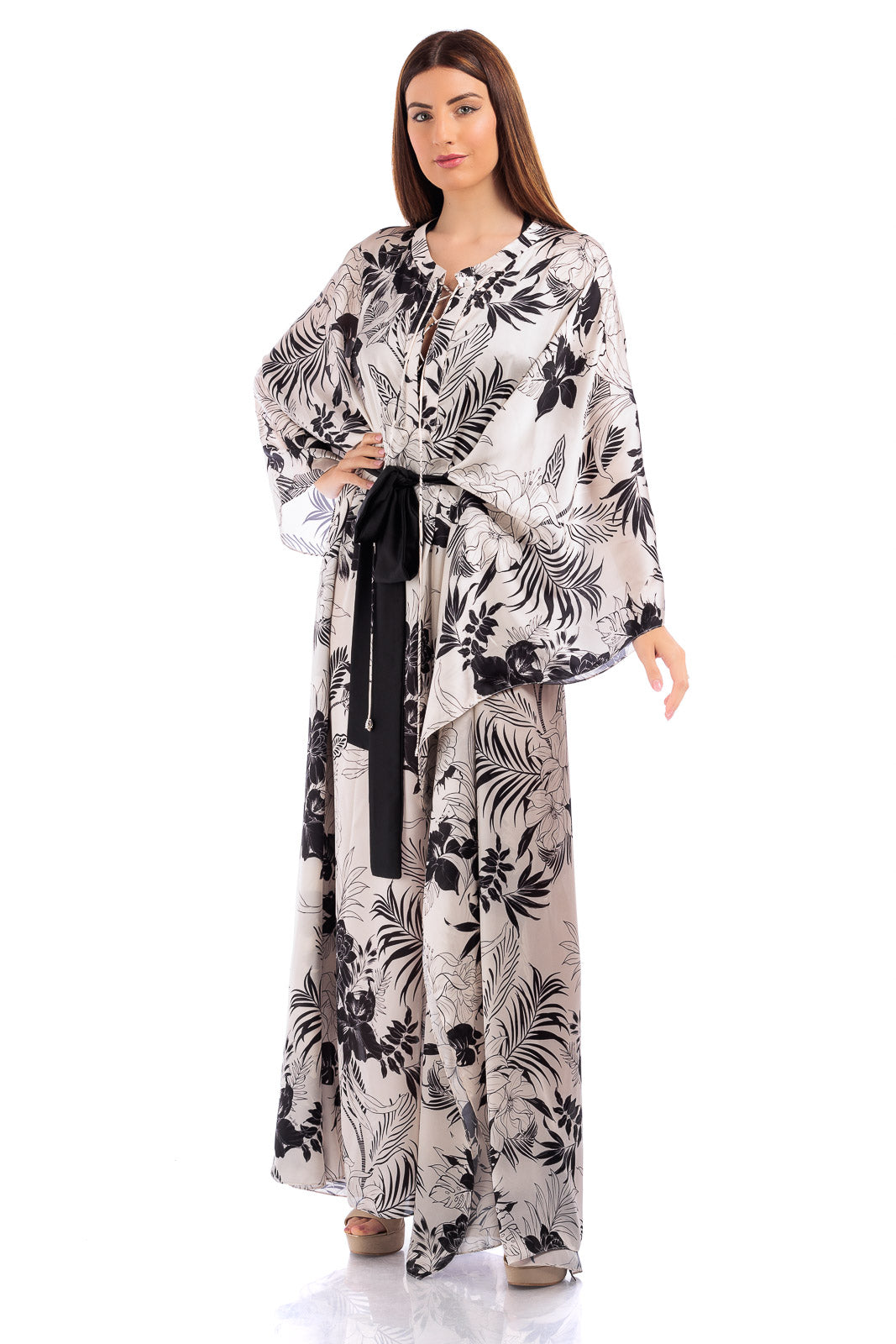 CASSIA Long Silk Kaftan