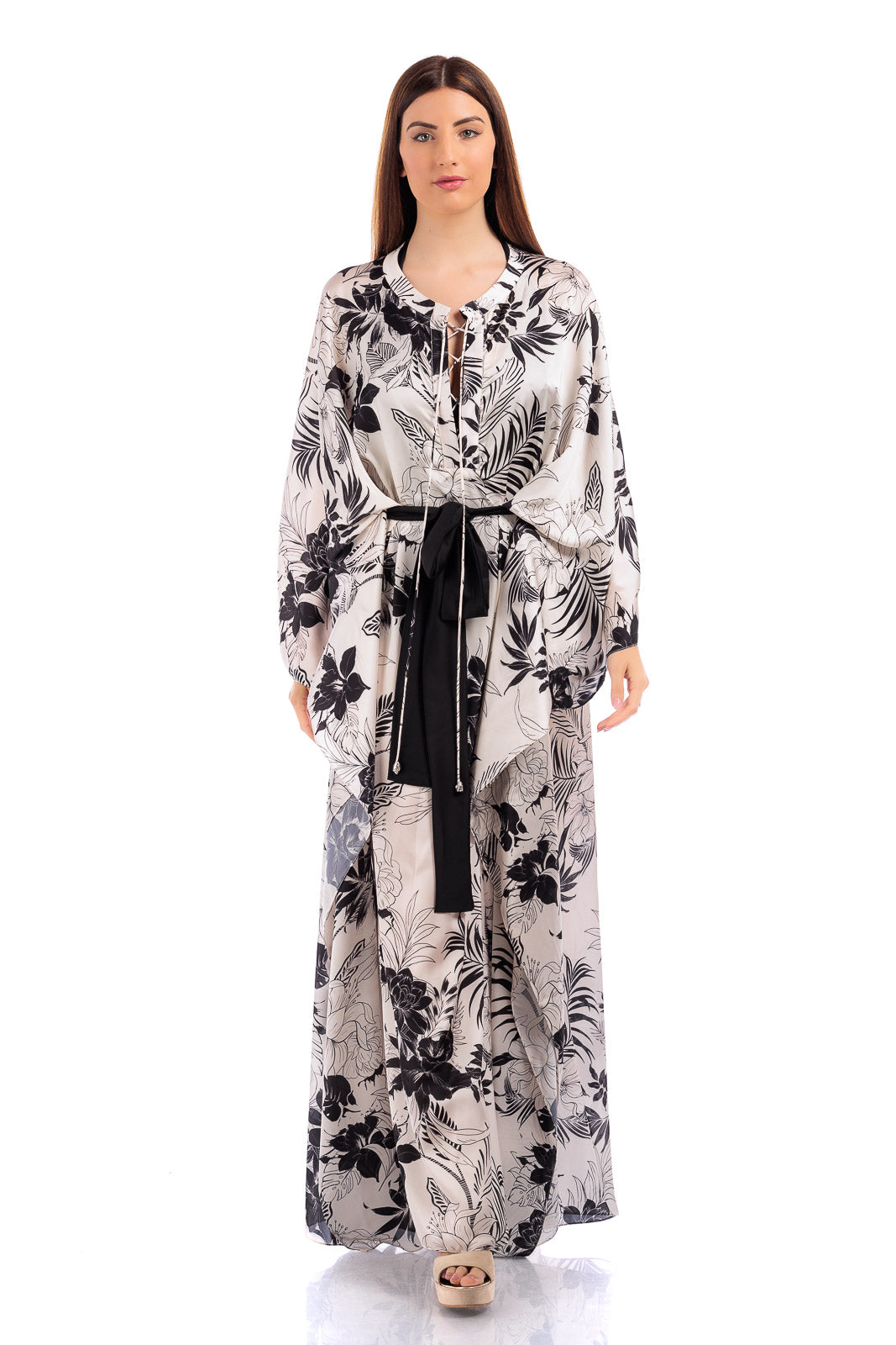 CASSIA Long Silk Kaftan