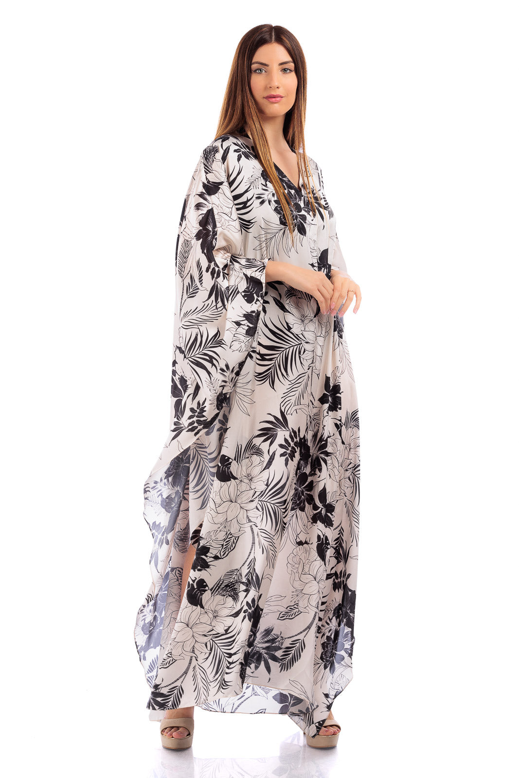 CASSIA Long Silk Kaftan