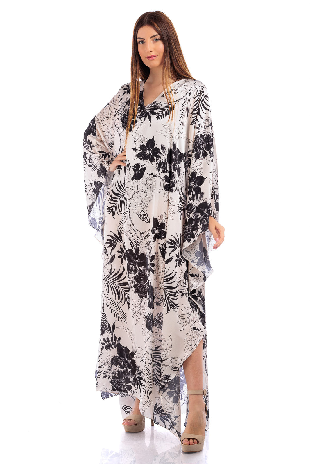 CASSIA Long Silk Kaftan