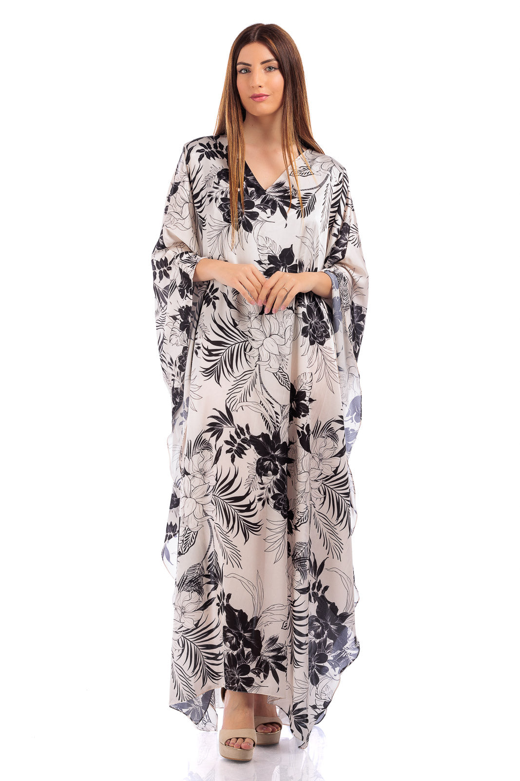 CASSIA Long Silk Kaftan