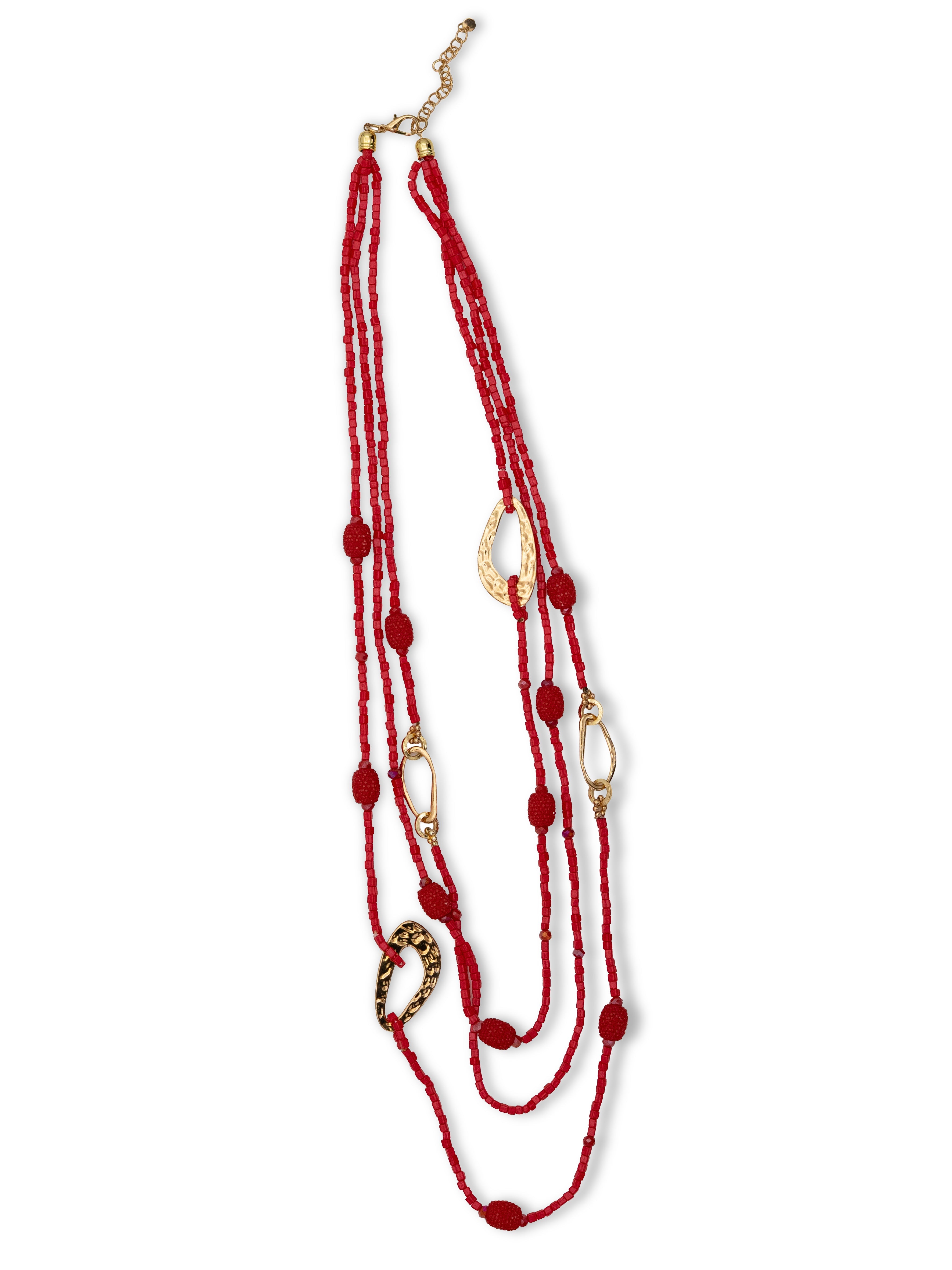 Capri Lifestyle Layered Beaded Necklace - by CAPRI LIFESTYLE