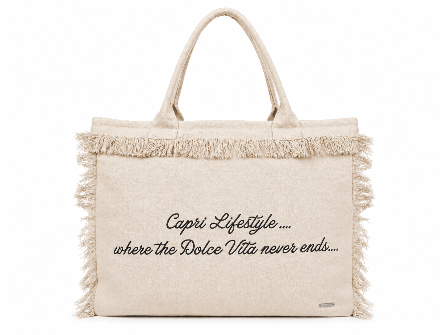 Capri Lifestyle Tote Bag (Embroidered Canvas) - by CAPRI LIFESTYLE