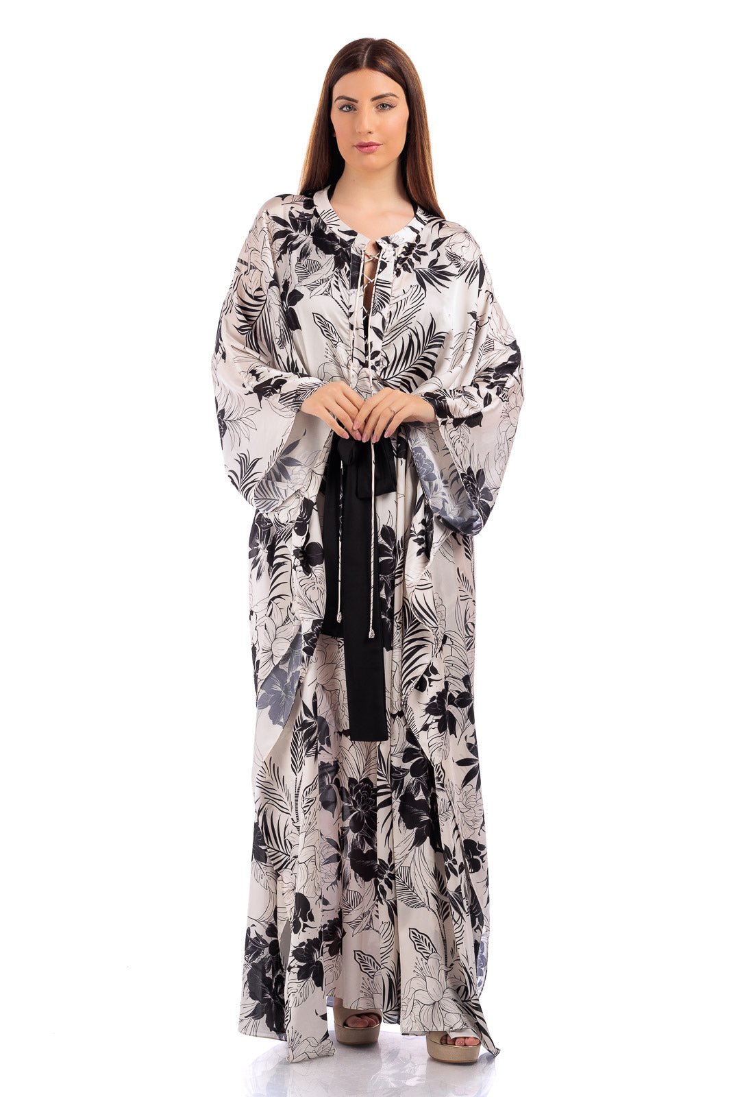 CASSIA Long Silk Kaftan by CAPRI LIFESTYLE