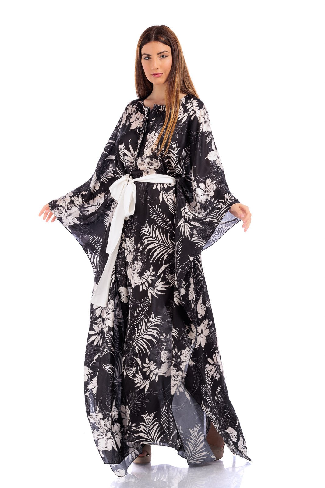 CASSIA Long Silk Kaftan by CAPRI LIFESTYLE