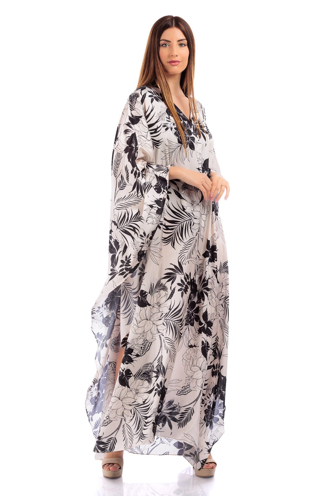CASSIA Long Silk Kaftan by CAPRI LIFESTYLE