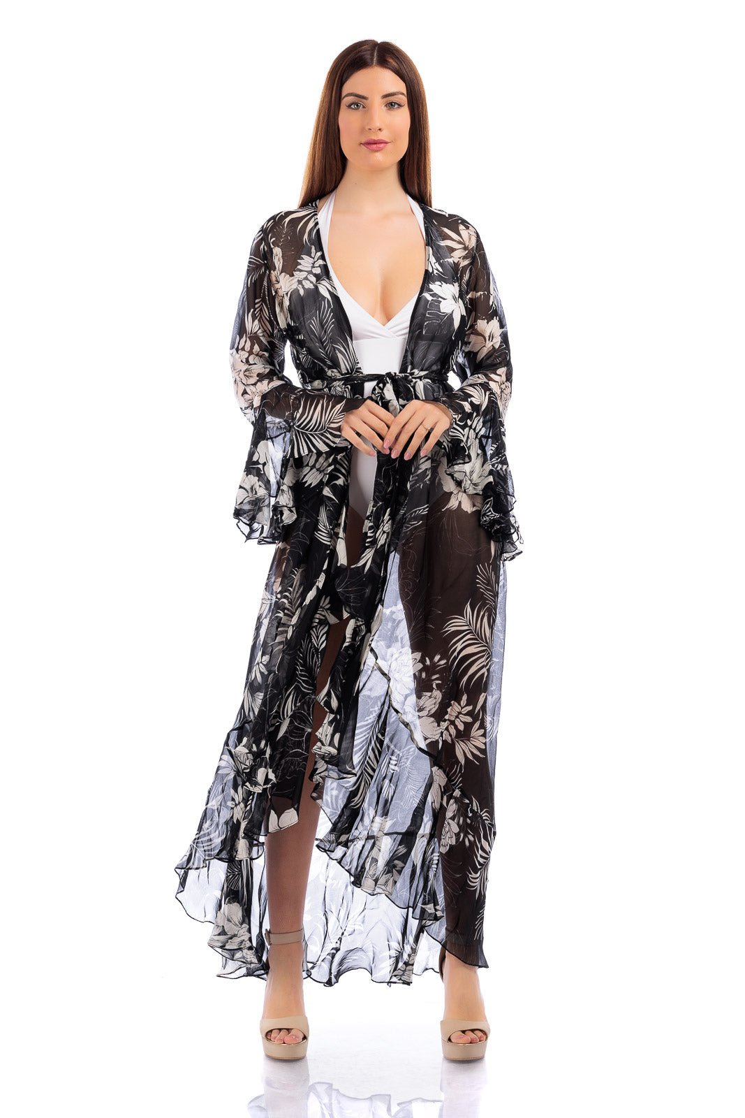 Chiffon Wrap Coverup Dress