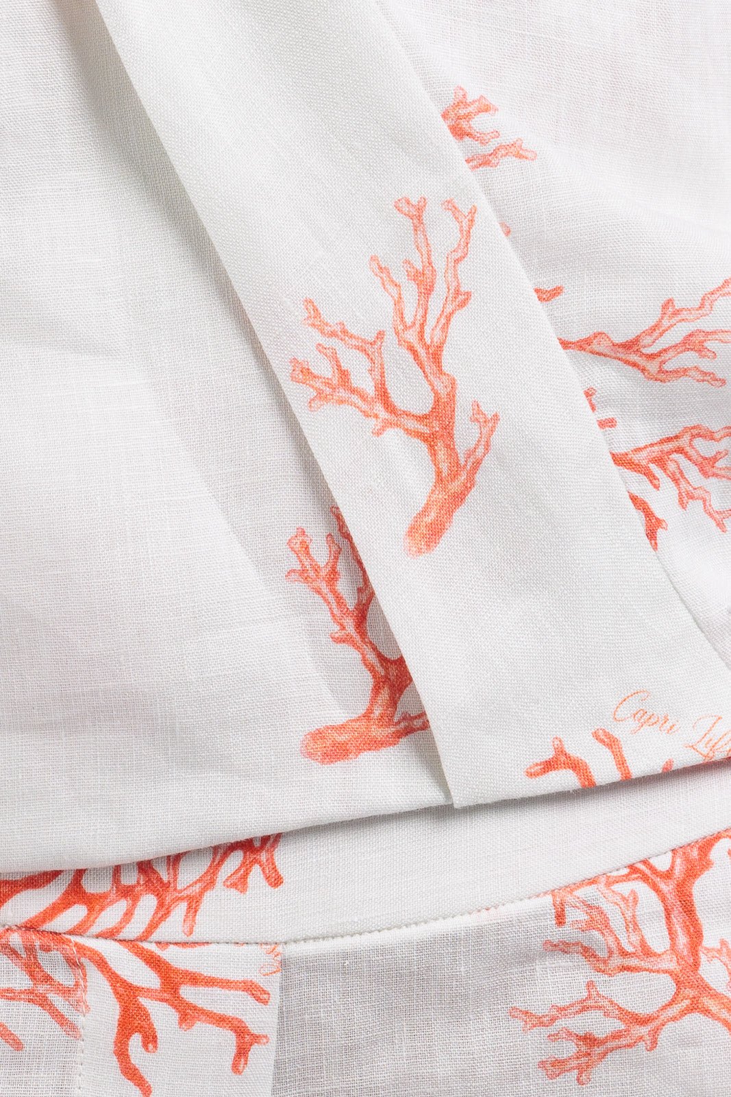 Coral Branch Print American Neckline - Women&