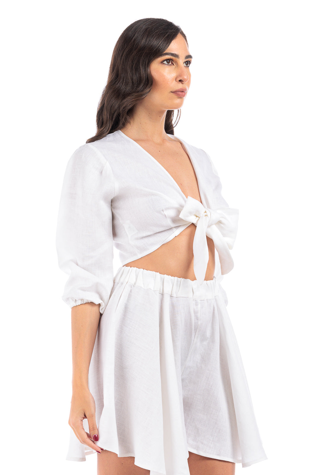 Plain Linen Flowy Blouse