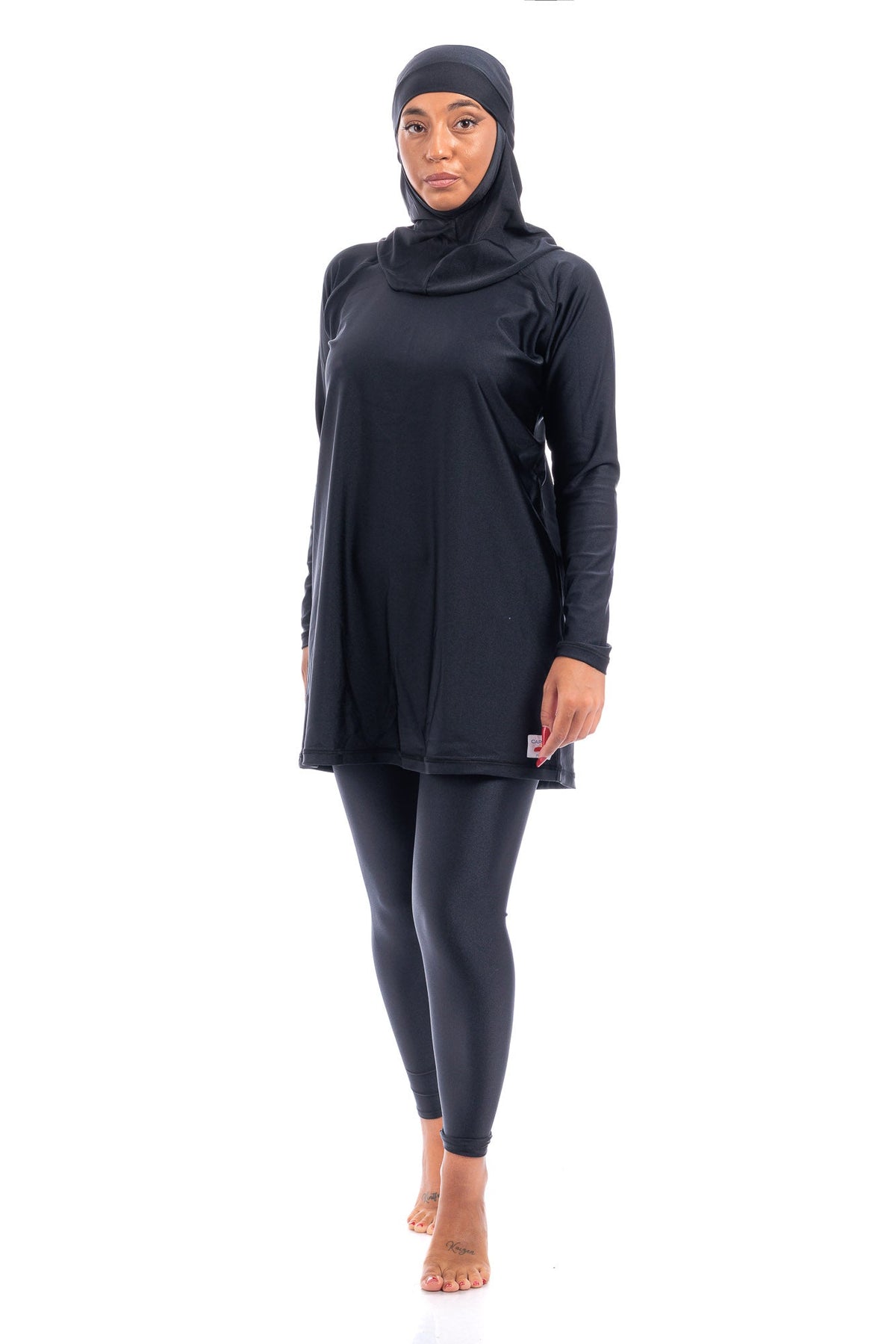 LBK19 - Women Modest wear with Tight Leggings, Head Cover - Burkini - by CAPRI LIFESTYLE