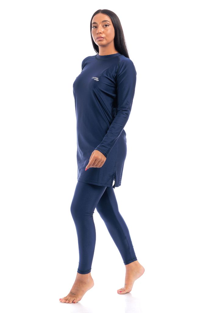 LBK19 - Women Modest wear with Tight Leggings, Head Cover - Burkini - by CAPRI LIFESTYLE