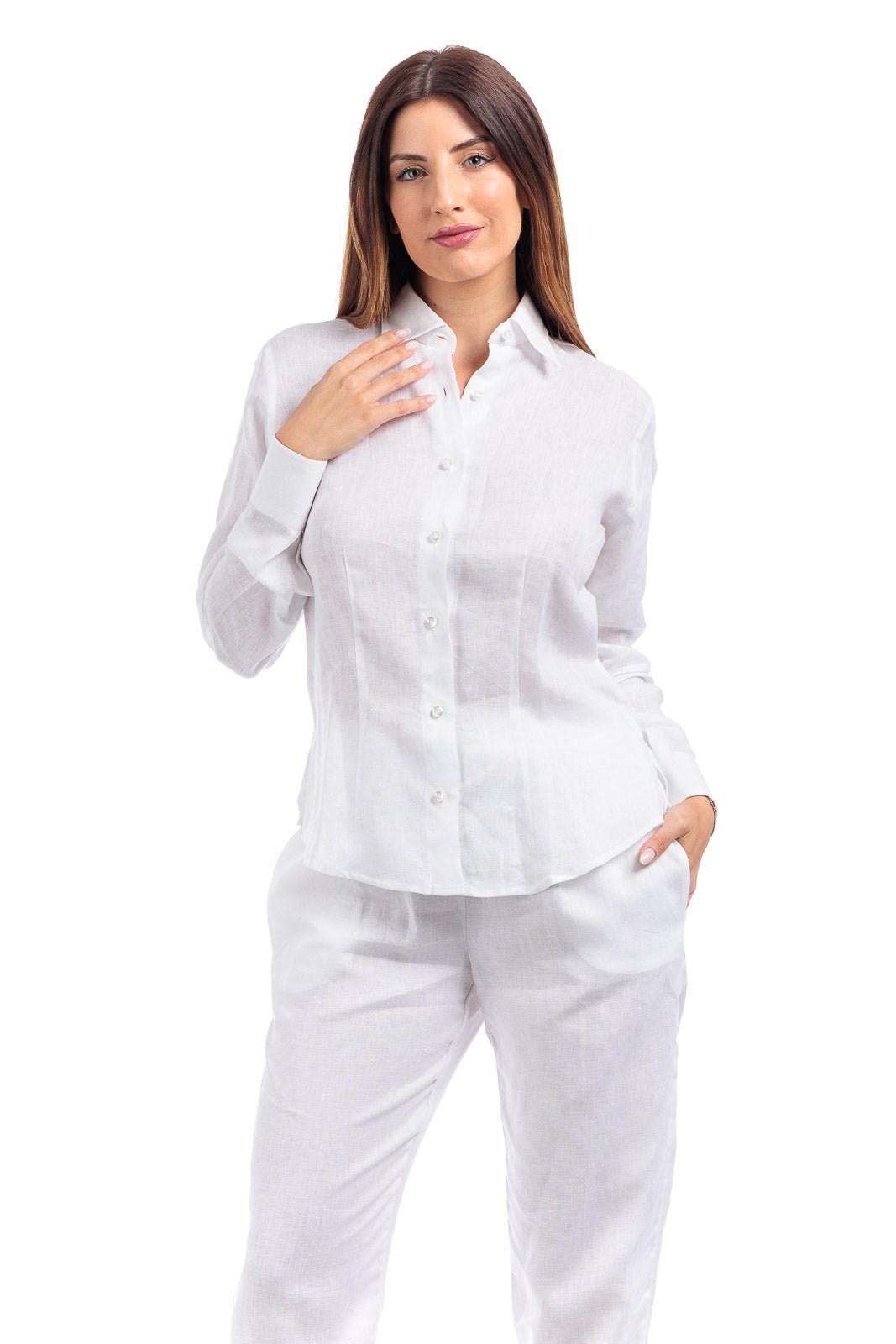 Linen Classic Collar Polo Shirt