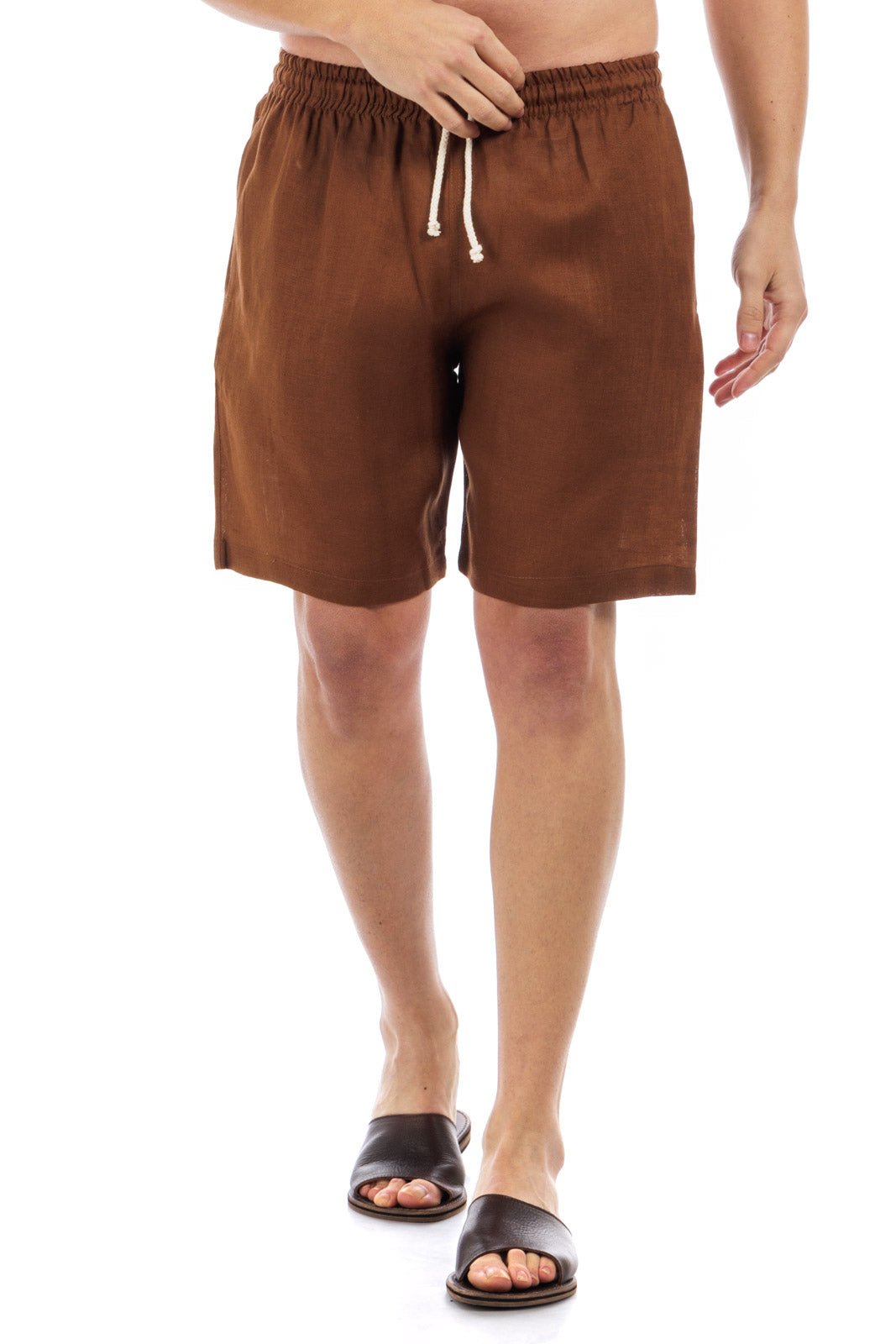 Linen Drawstring Shorts by CAPRI LIFESTYLE