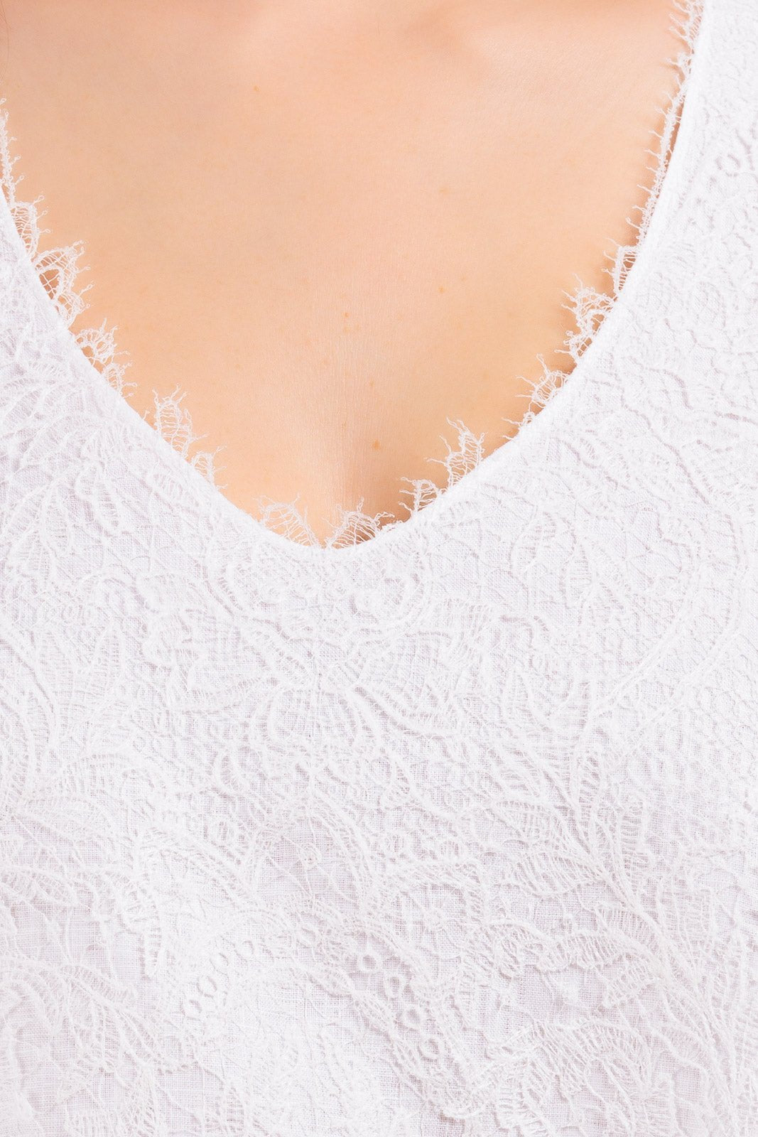 Linen Short Katan ( with Lace details )