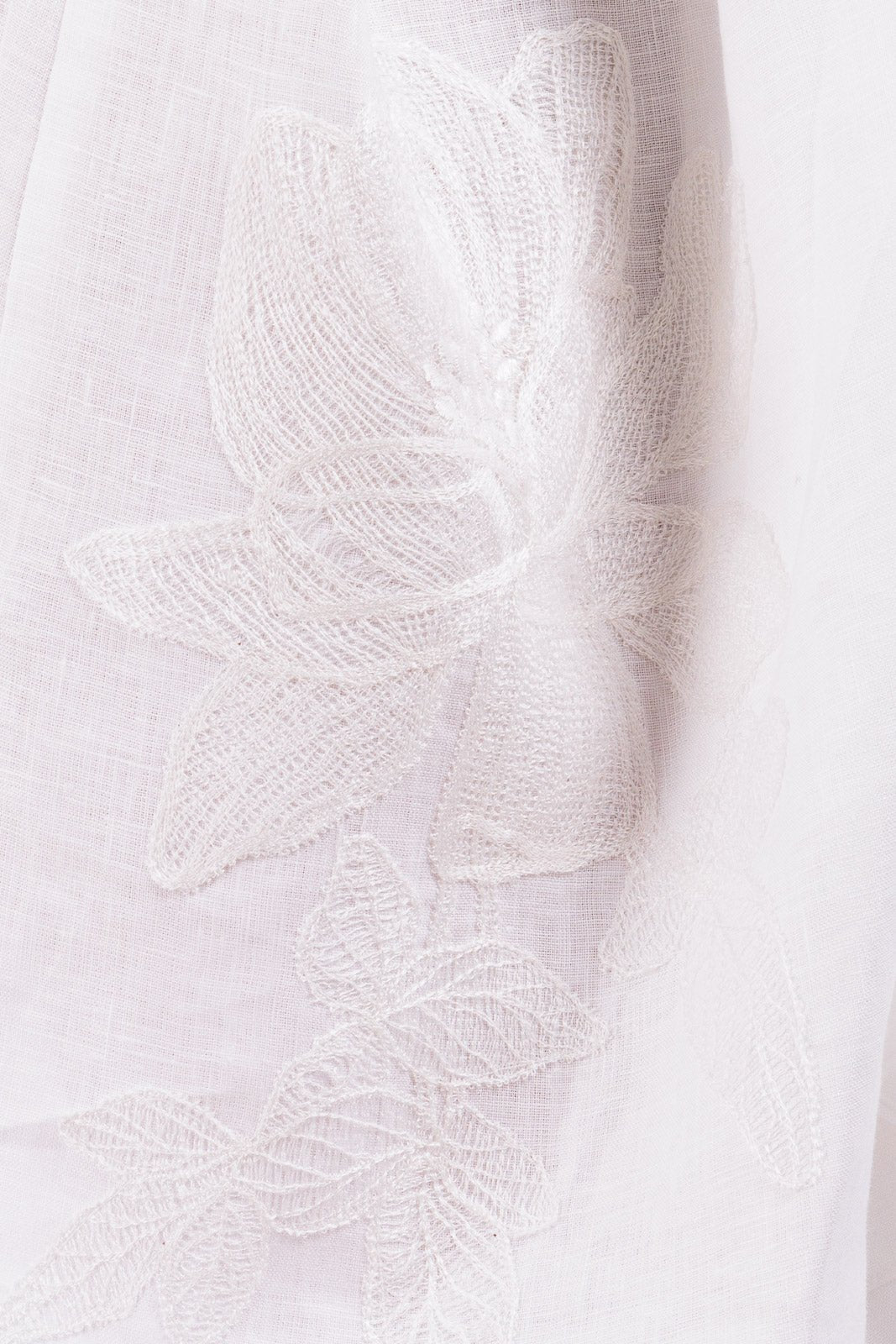 Linen Wrap Around Dress (with Flower Applique)