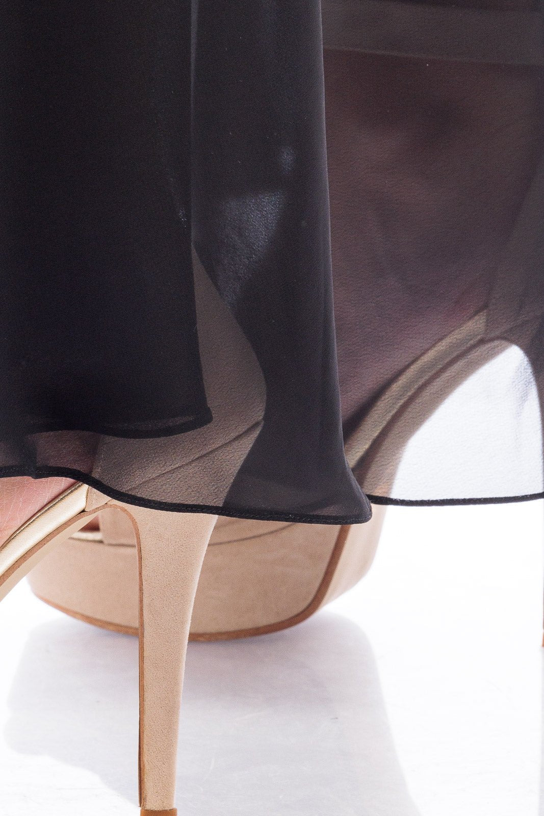 Long Plain Chiffon Robe Cover Up (with lace finish)