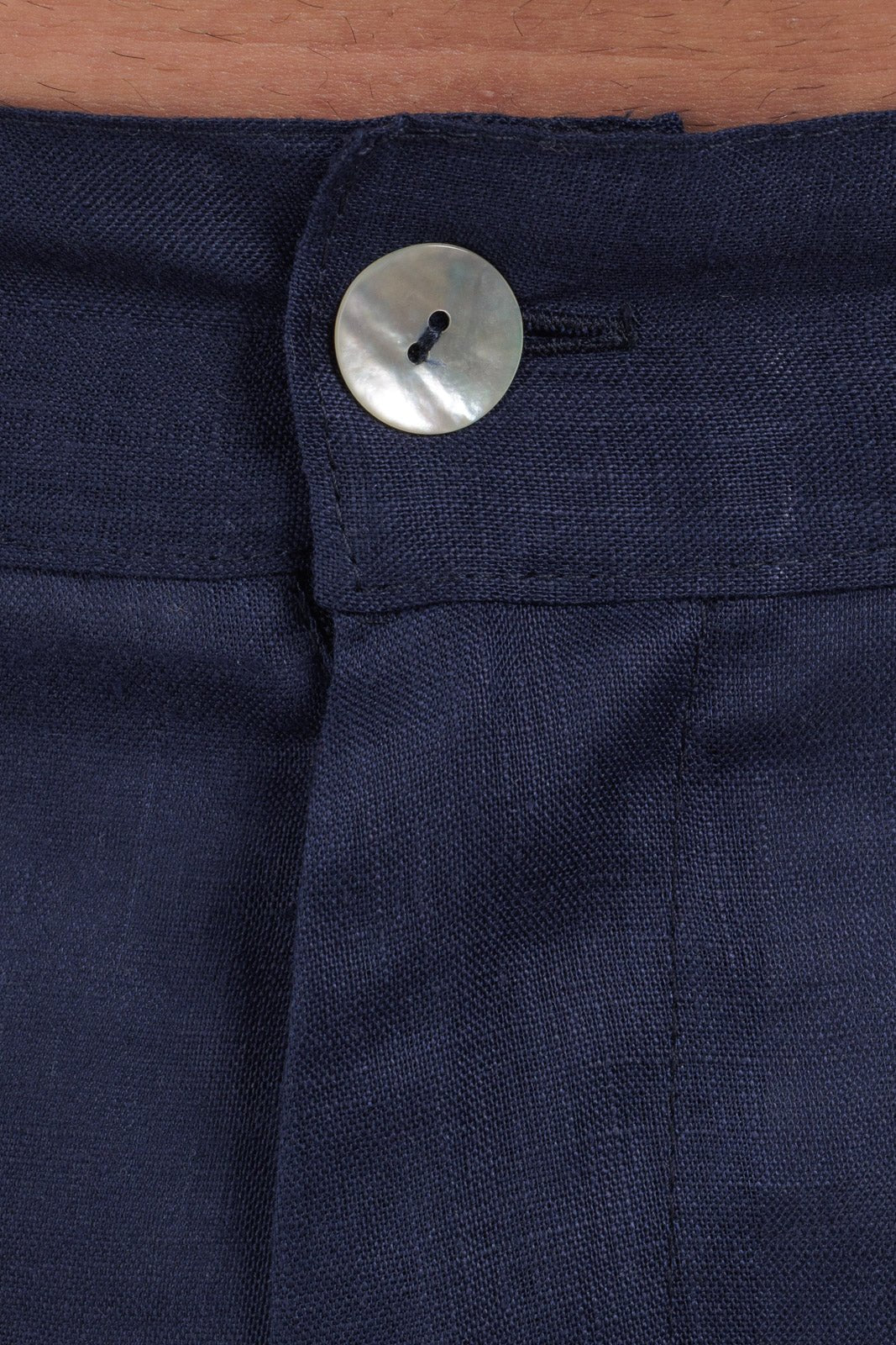 Plain Linen Shorts Bermuda