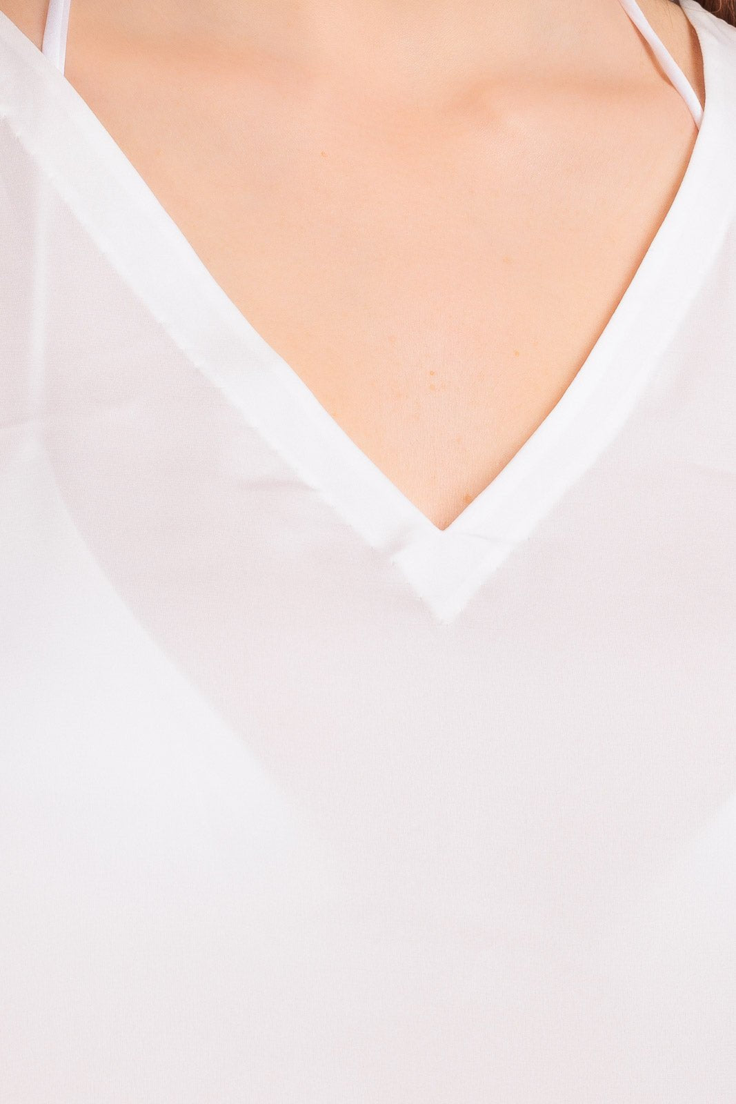 Plain Silk V-neck Kaftan