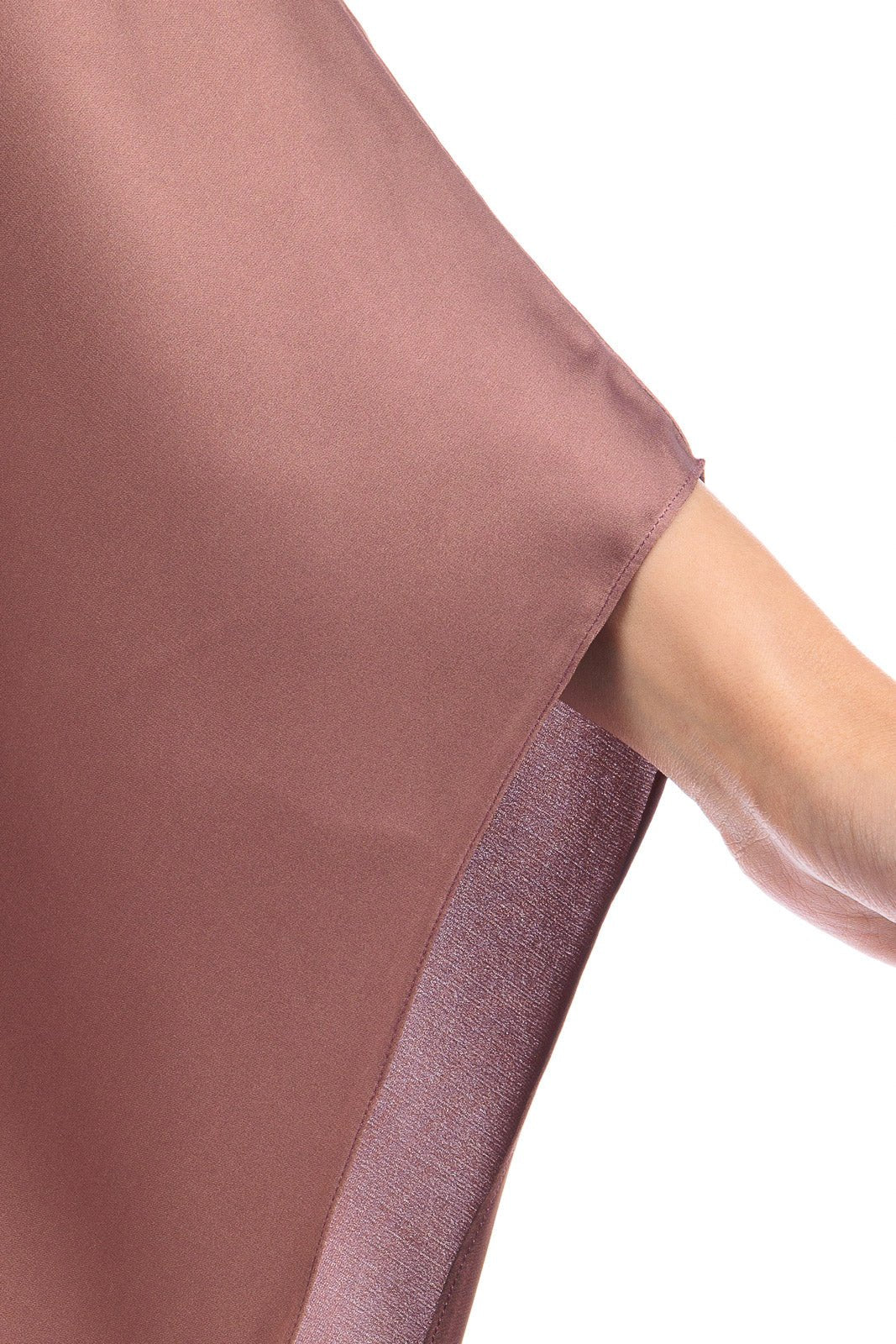 Plain Silk V-neck Kaftan