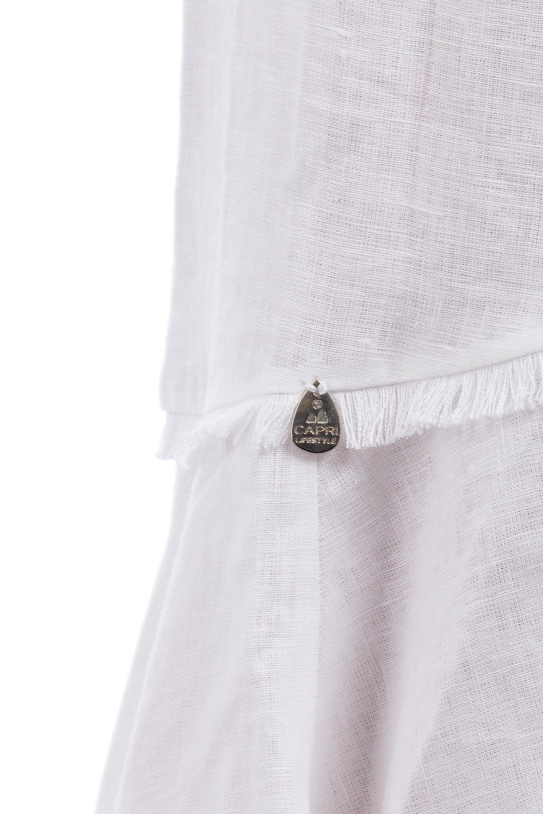 Pure Linen Raffeld Skirt With Elegant Hand - Finished Details - Linen Shirts - by CAPRI LIFESTYLE