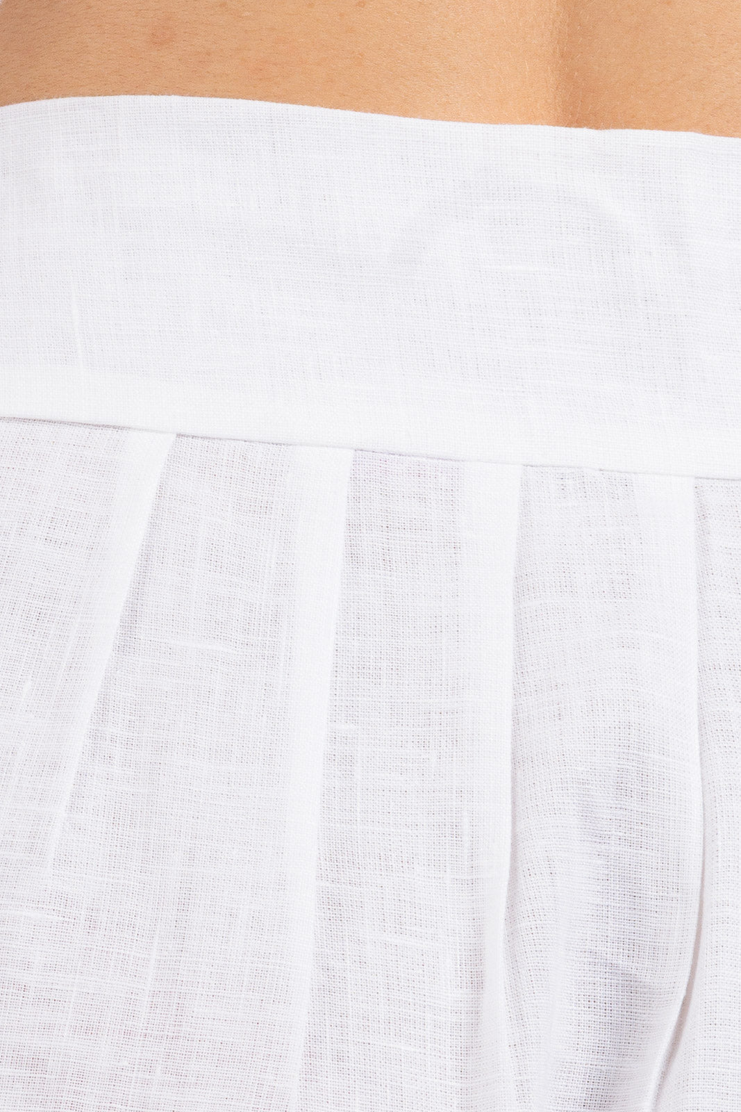 Pure Linen Raffeld Skirt With Elegant Hand - Finished Details - Linen Shirts - by CAPRI LIFESTYLE