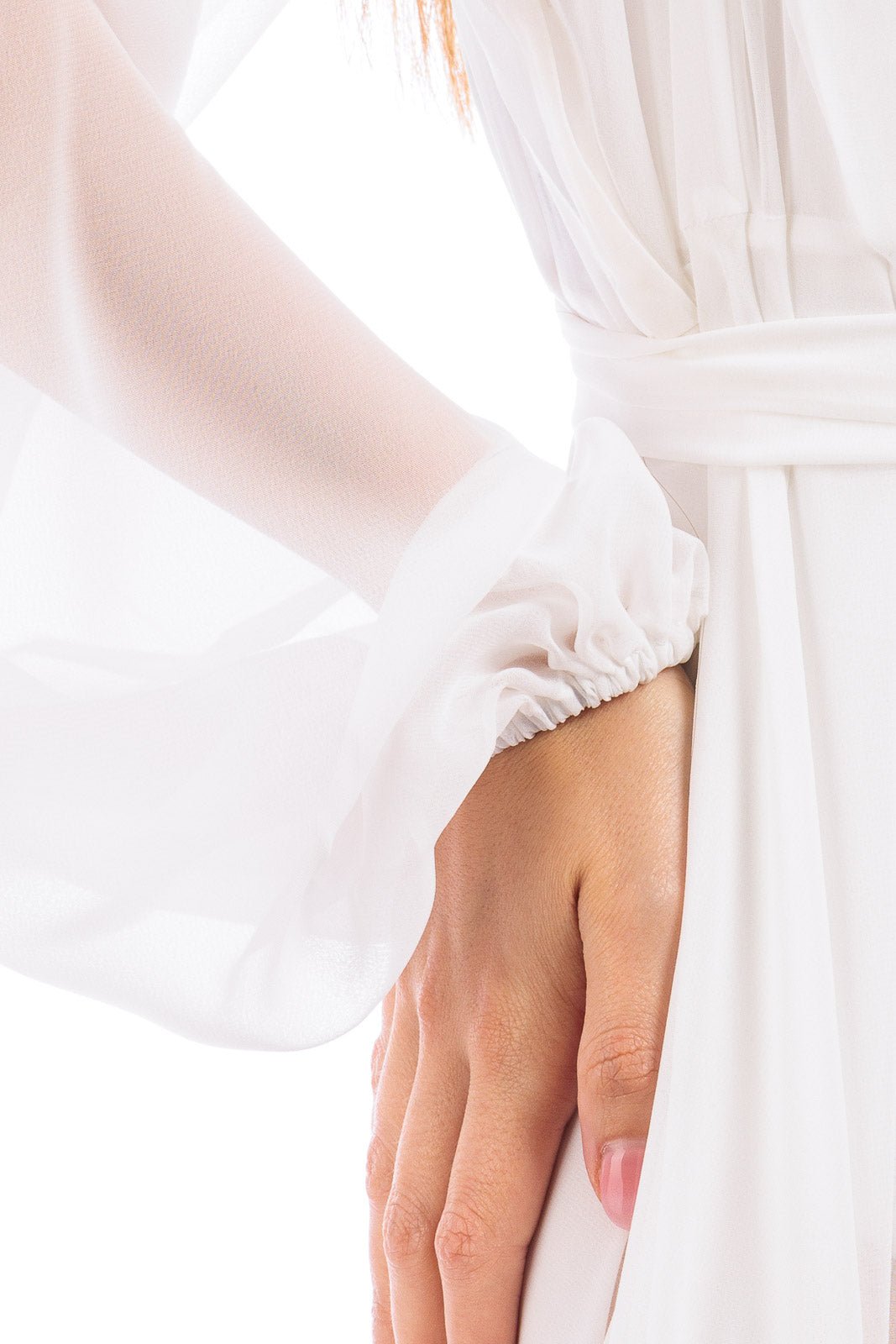 Silk Chiffon Long Robe