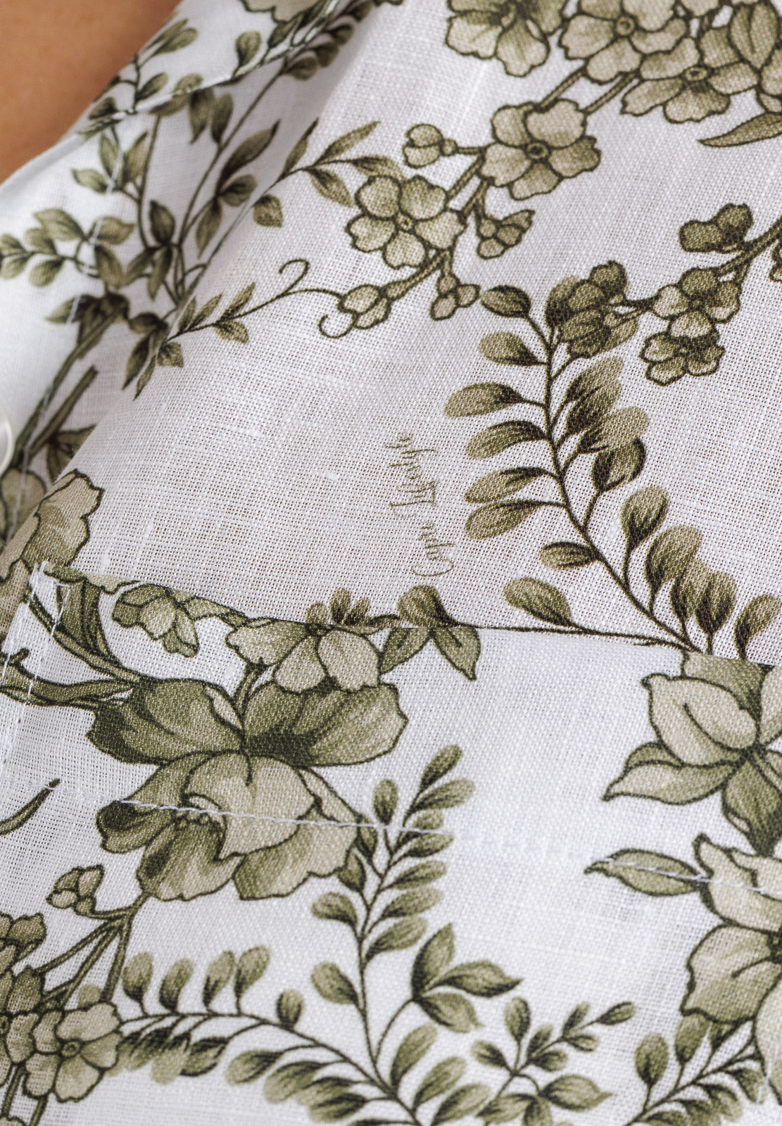 Pantaloni di lino a fiori