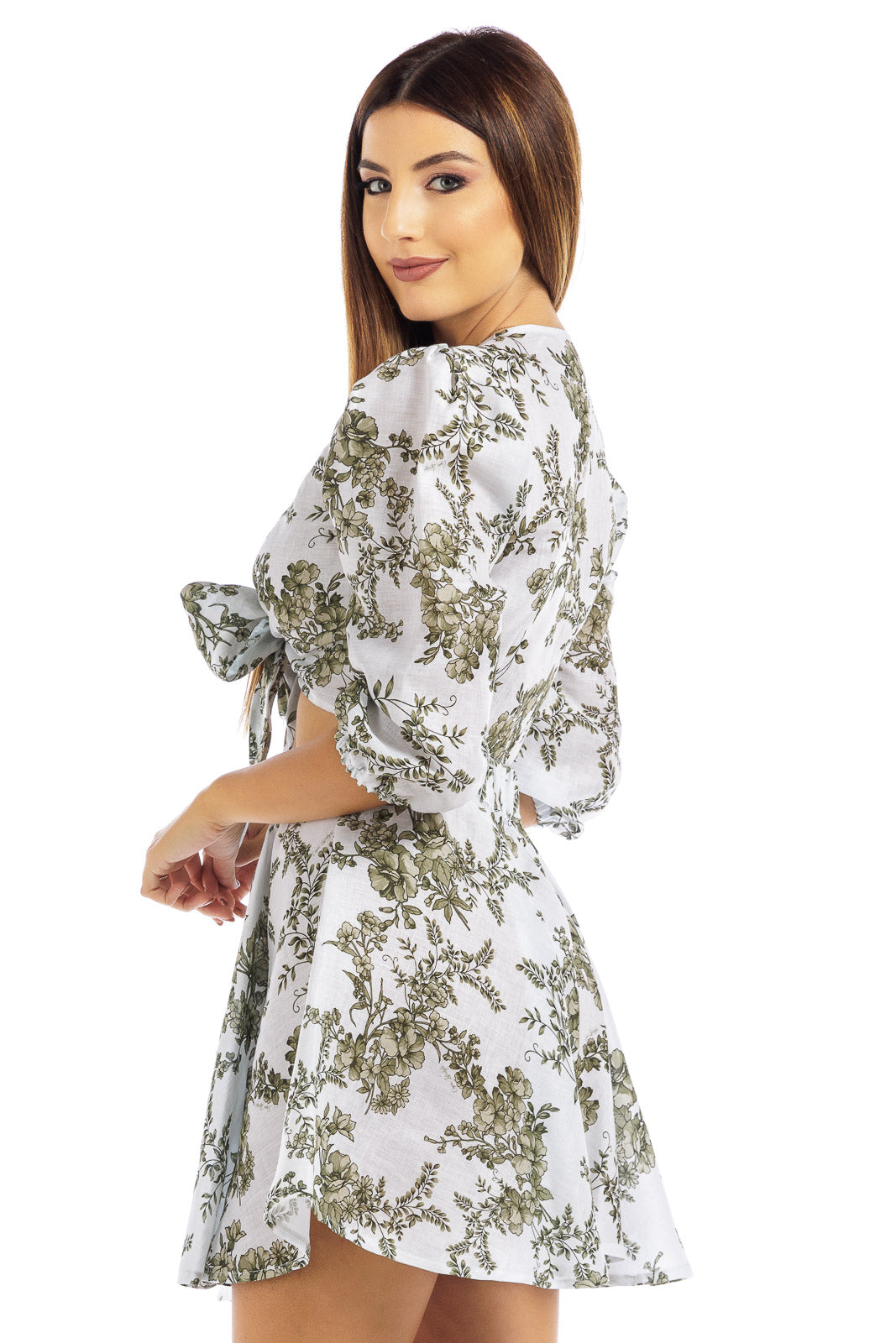 Lino fiorito Flowy Short