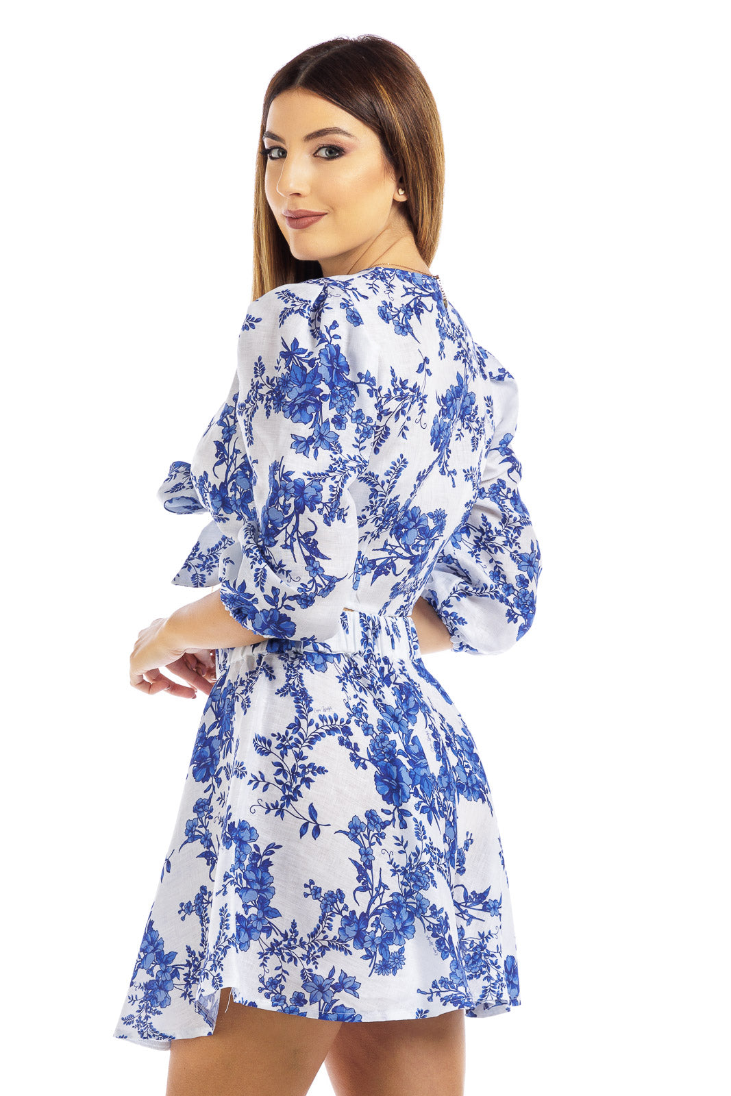 Lino fiorito Flowy Short