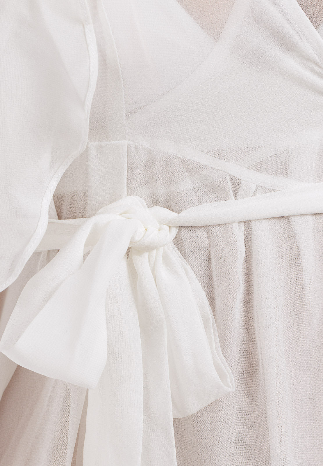 Plain Chiffon Wrap Coverup - Short