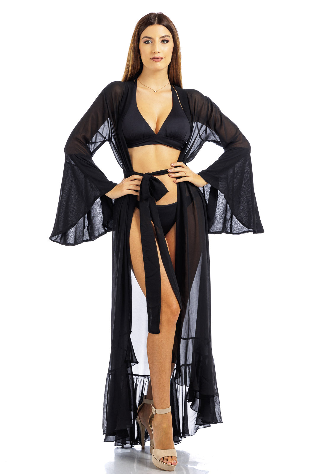 Plain Chiffon Robe Cover Up