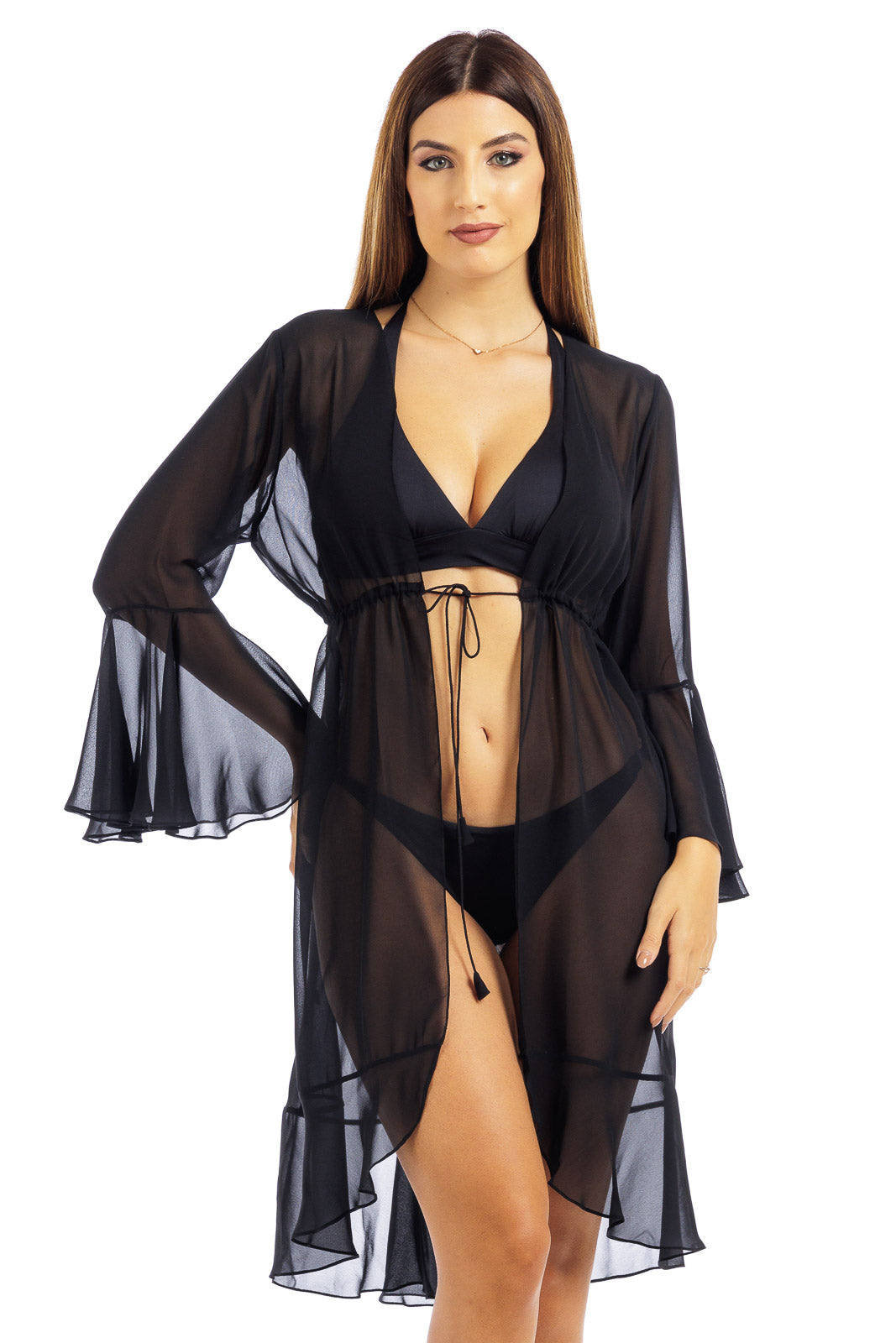 Plain Chiffon Robe Cover Up