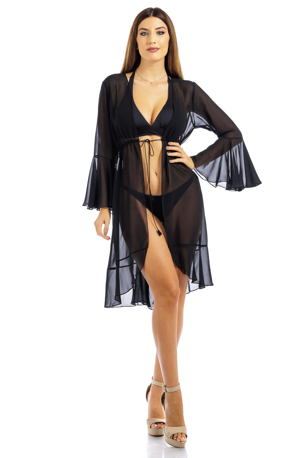 Plain Chiffon Robe Cover Up