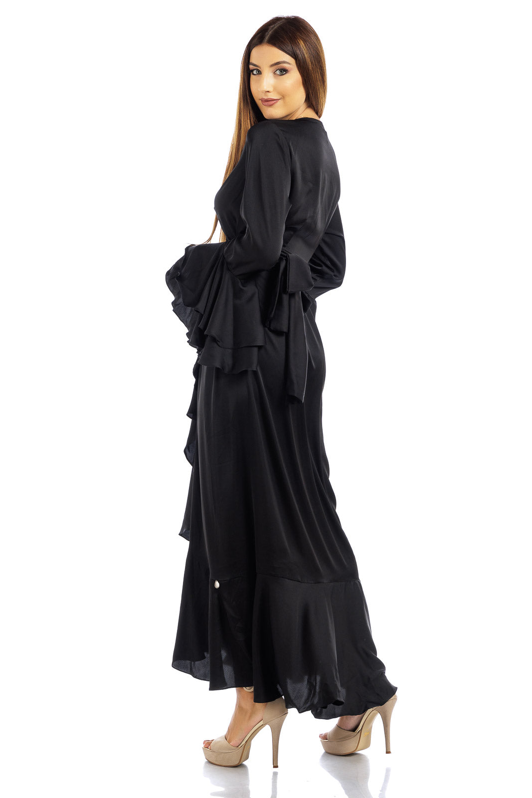 Long Plain Silk Dress