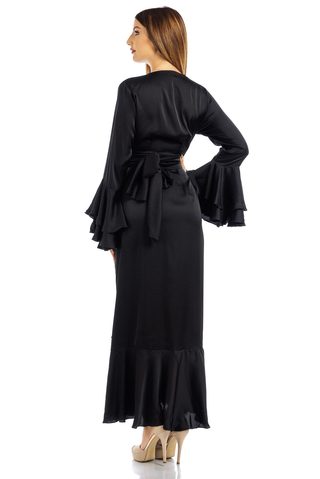 Long Plain Silk Dress
