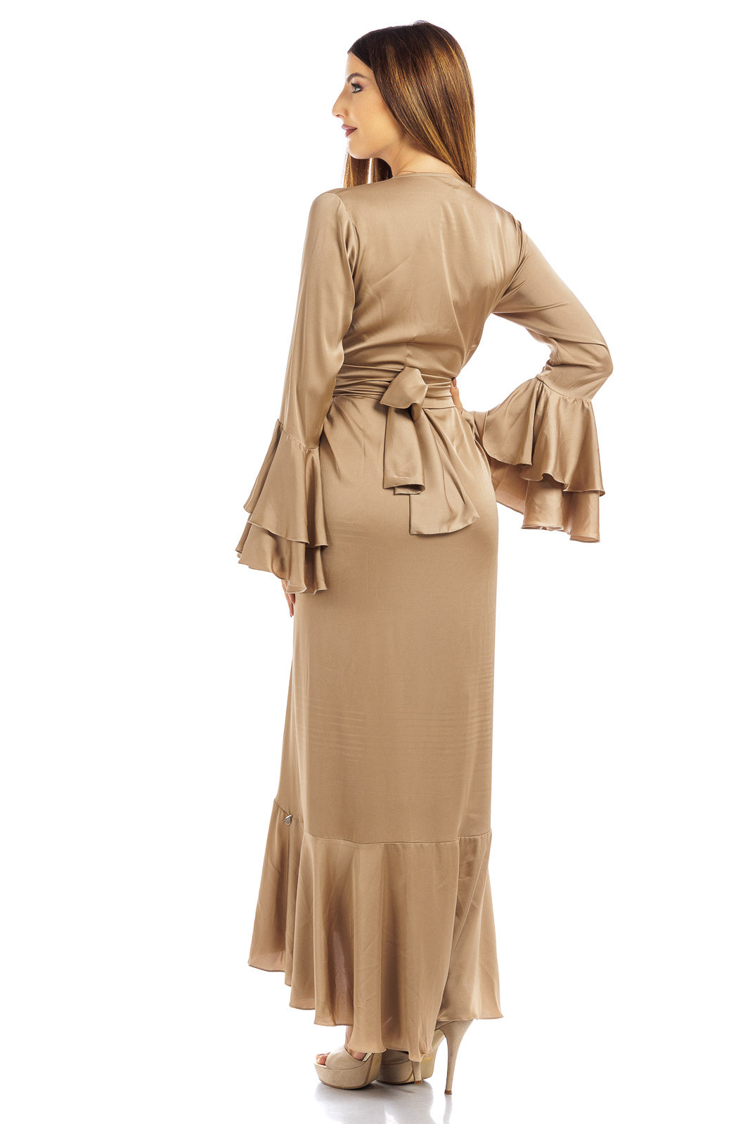 Long Plain Silk Dress