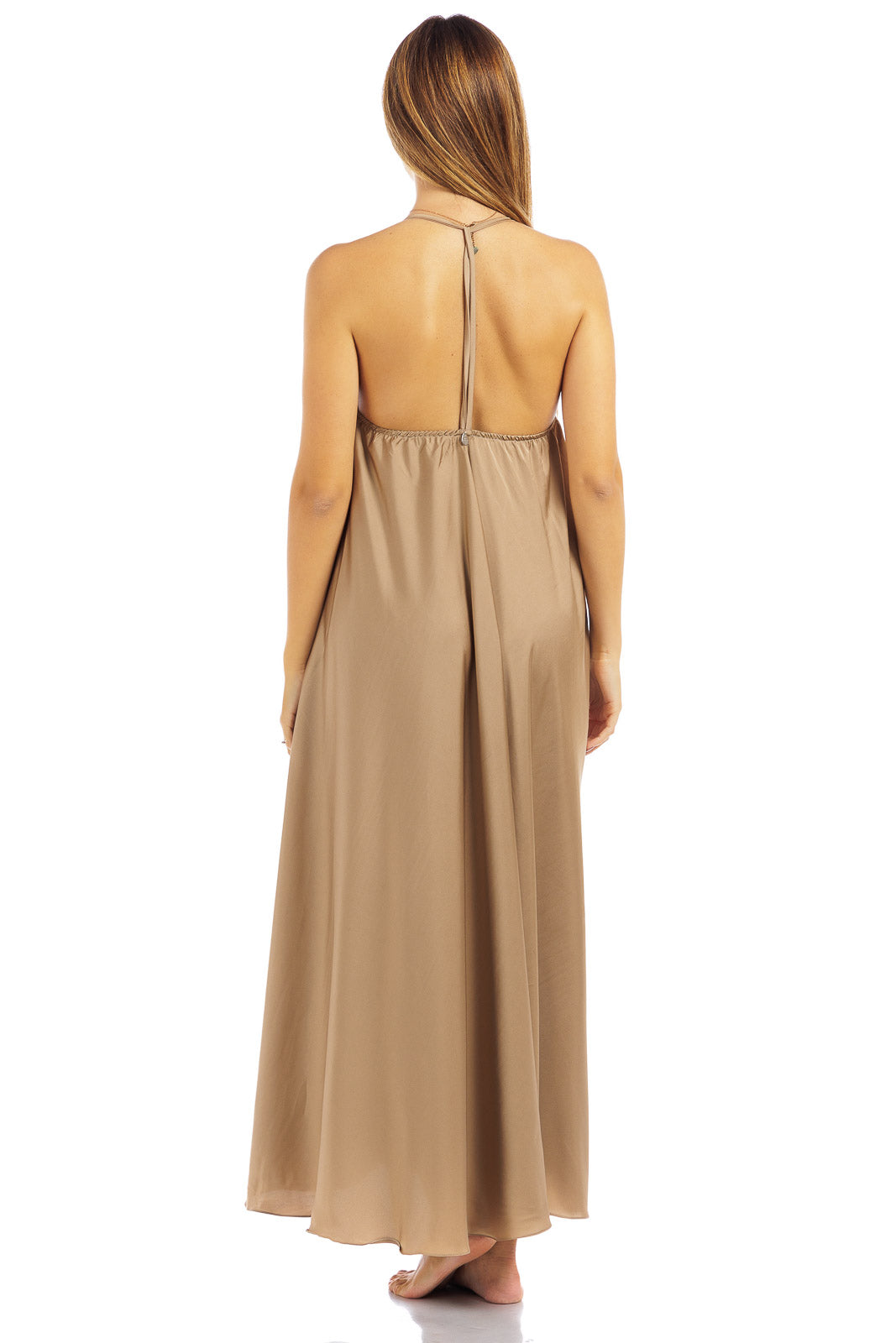Plain Silk Bareback Dress