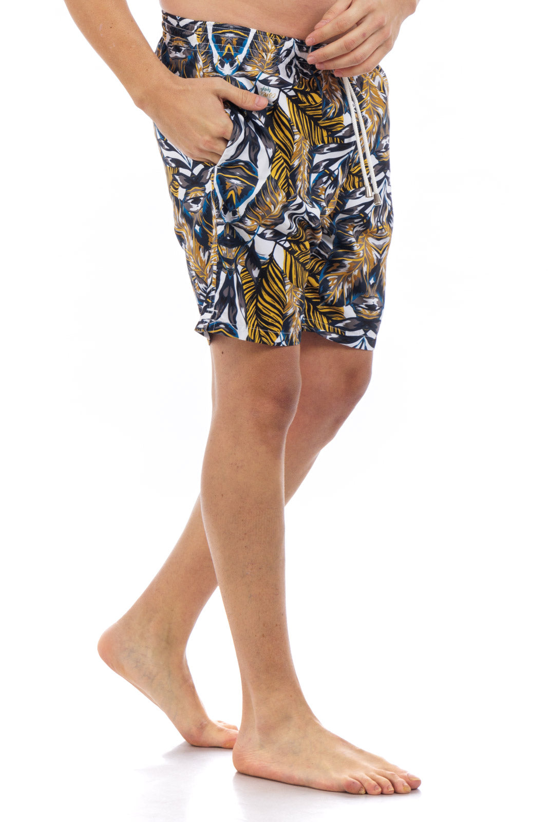 Leaf Printed Swim Shorts