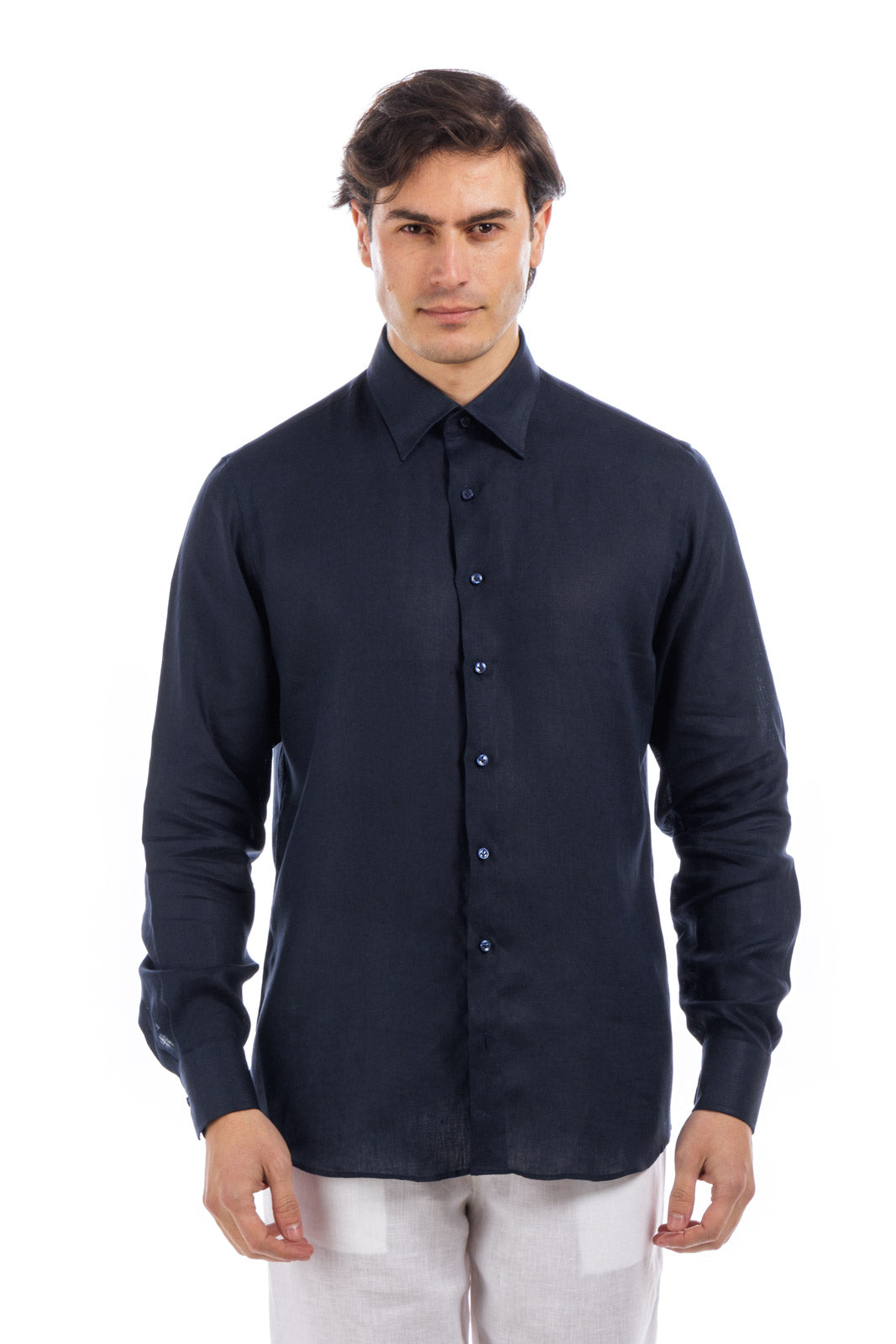 Classic Collar Linen Shirt