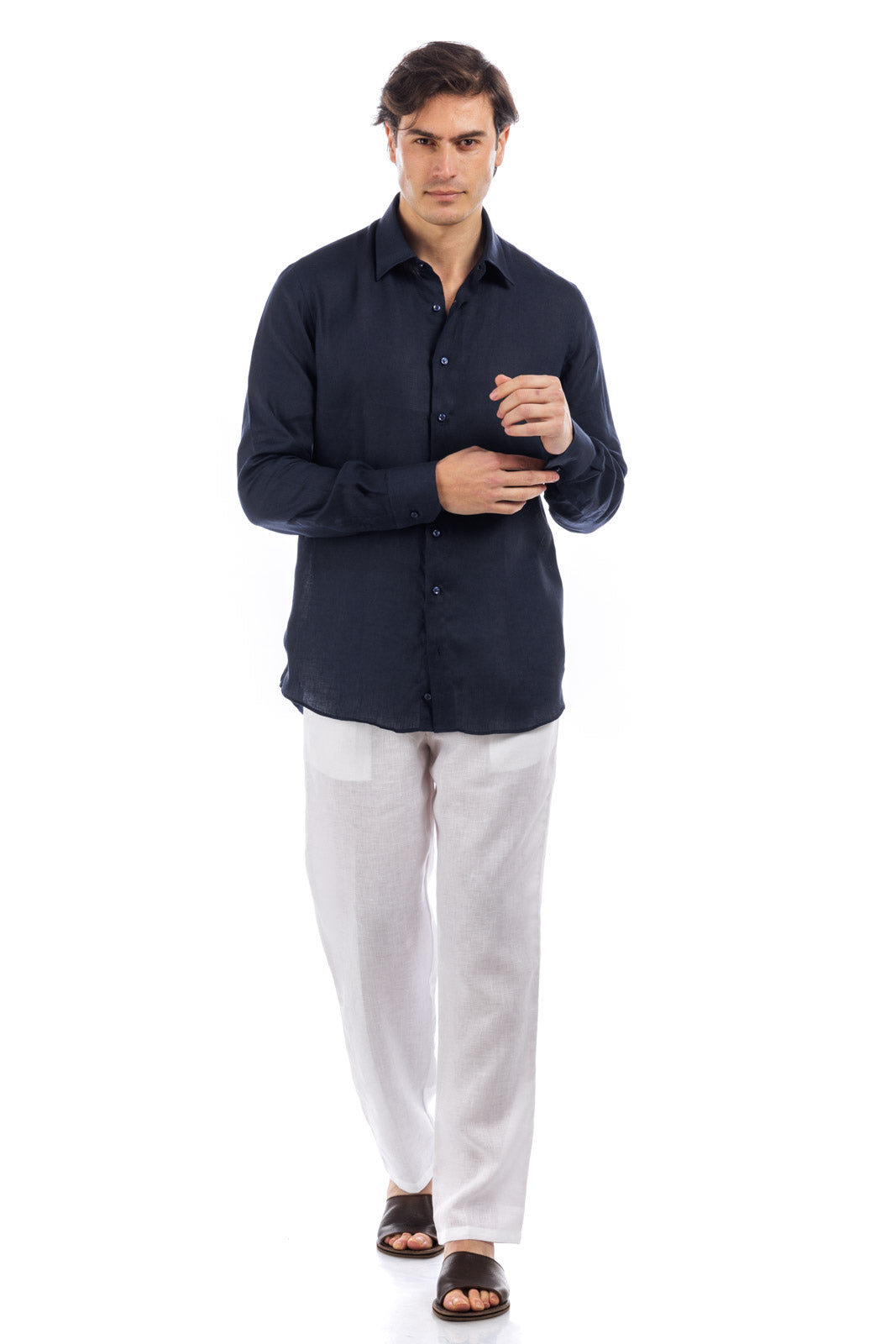 Classic Collar Linen Shirt