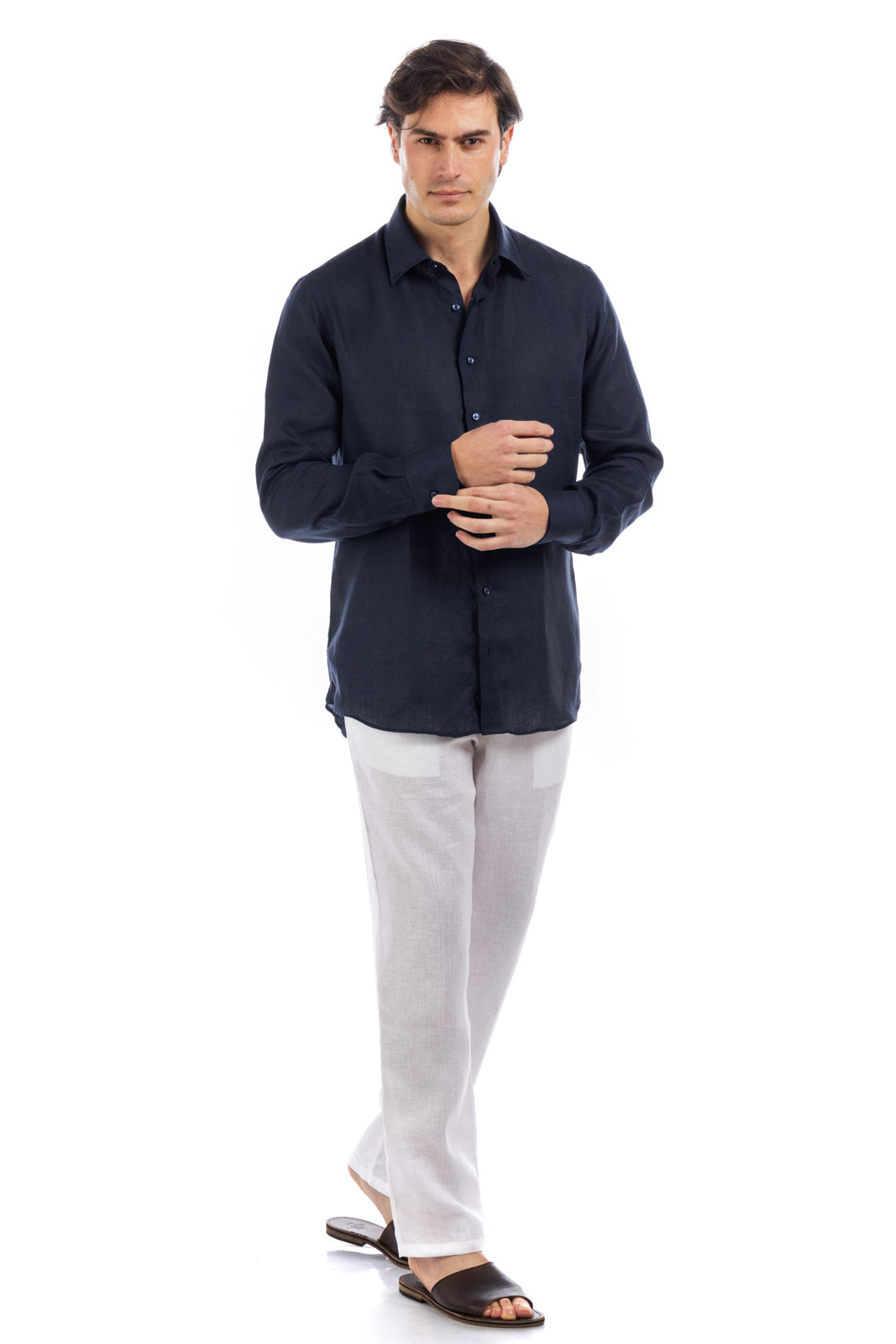 Classic Collar Linen Shirt